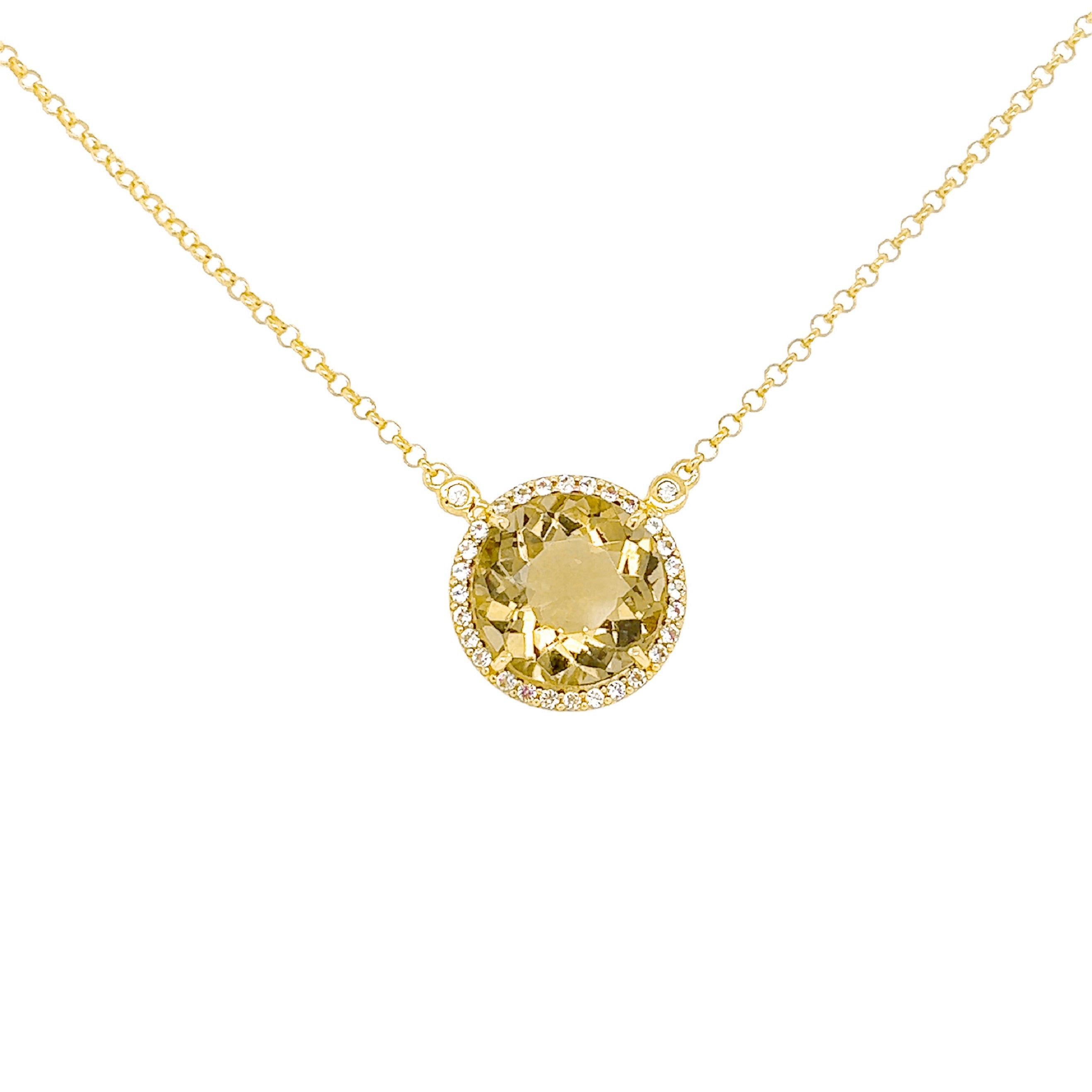 SIGNATURE Necklace (1287) - Yellow Light Citrine / YG