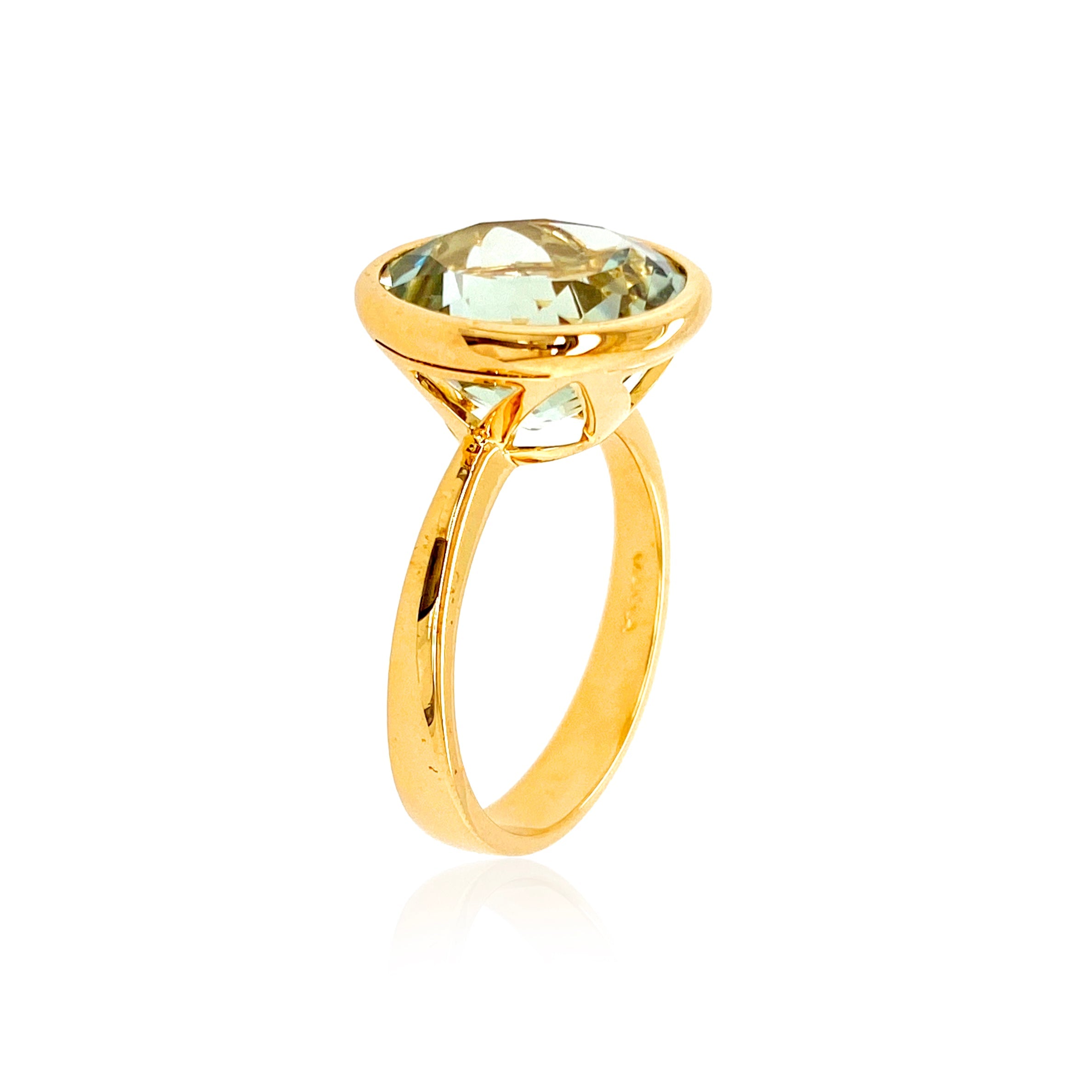 SIGNATURE Ring (1287) - Prasiolite / YG