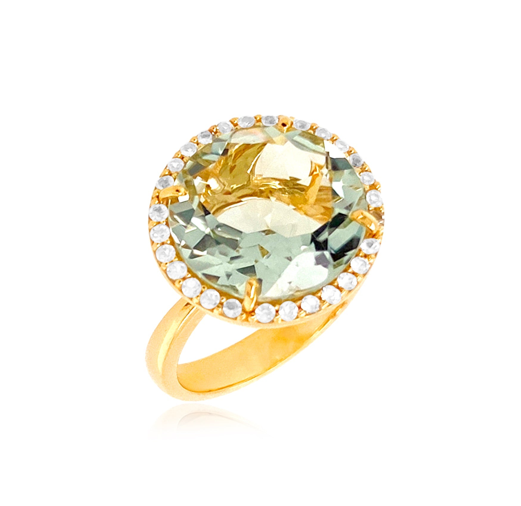 SIGNATURE Ring (1287) - Prasiolite / YG