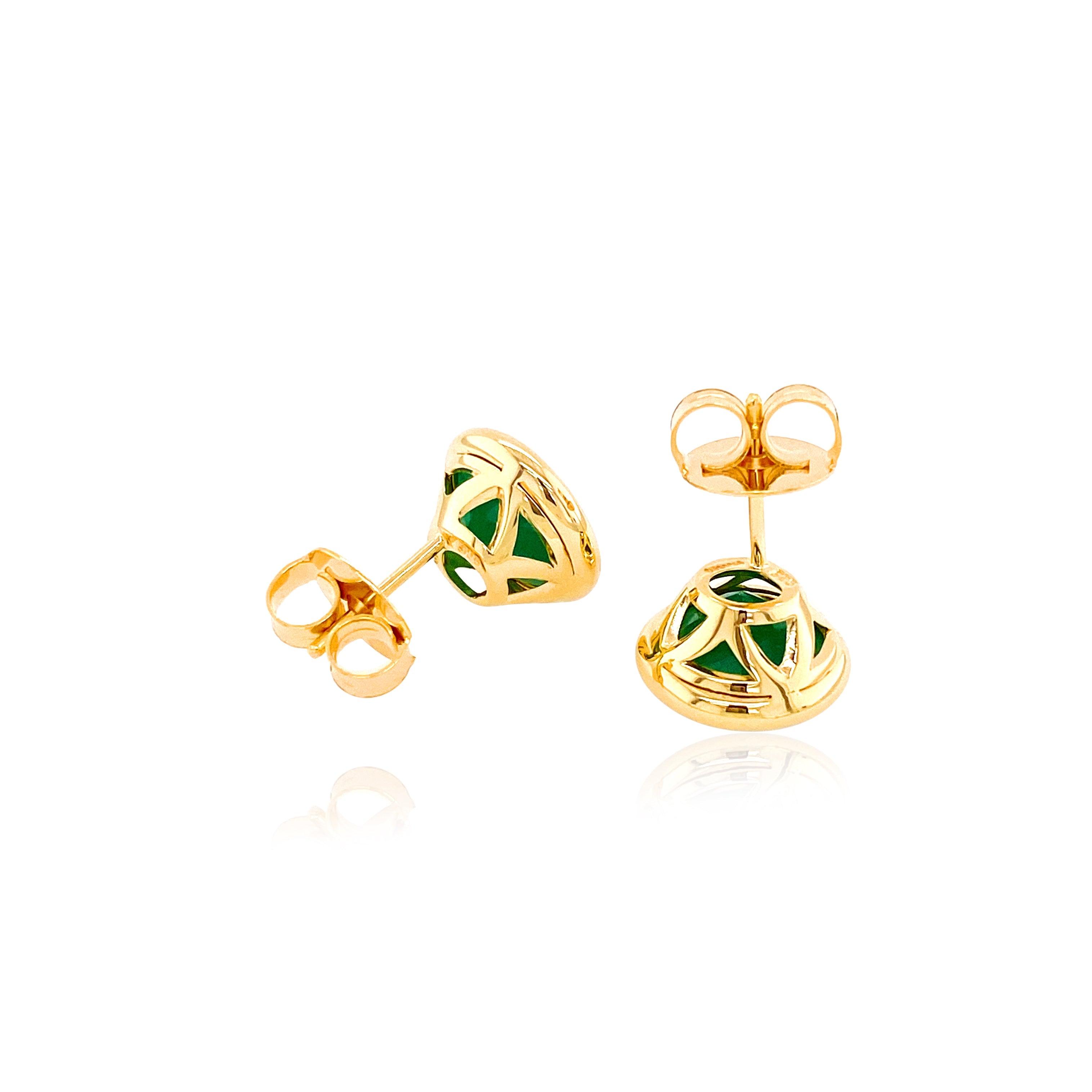 SIGNATURE Earrings (1287) - Green Quartz / YG