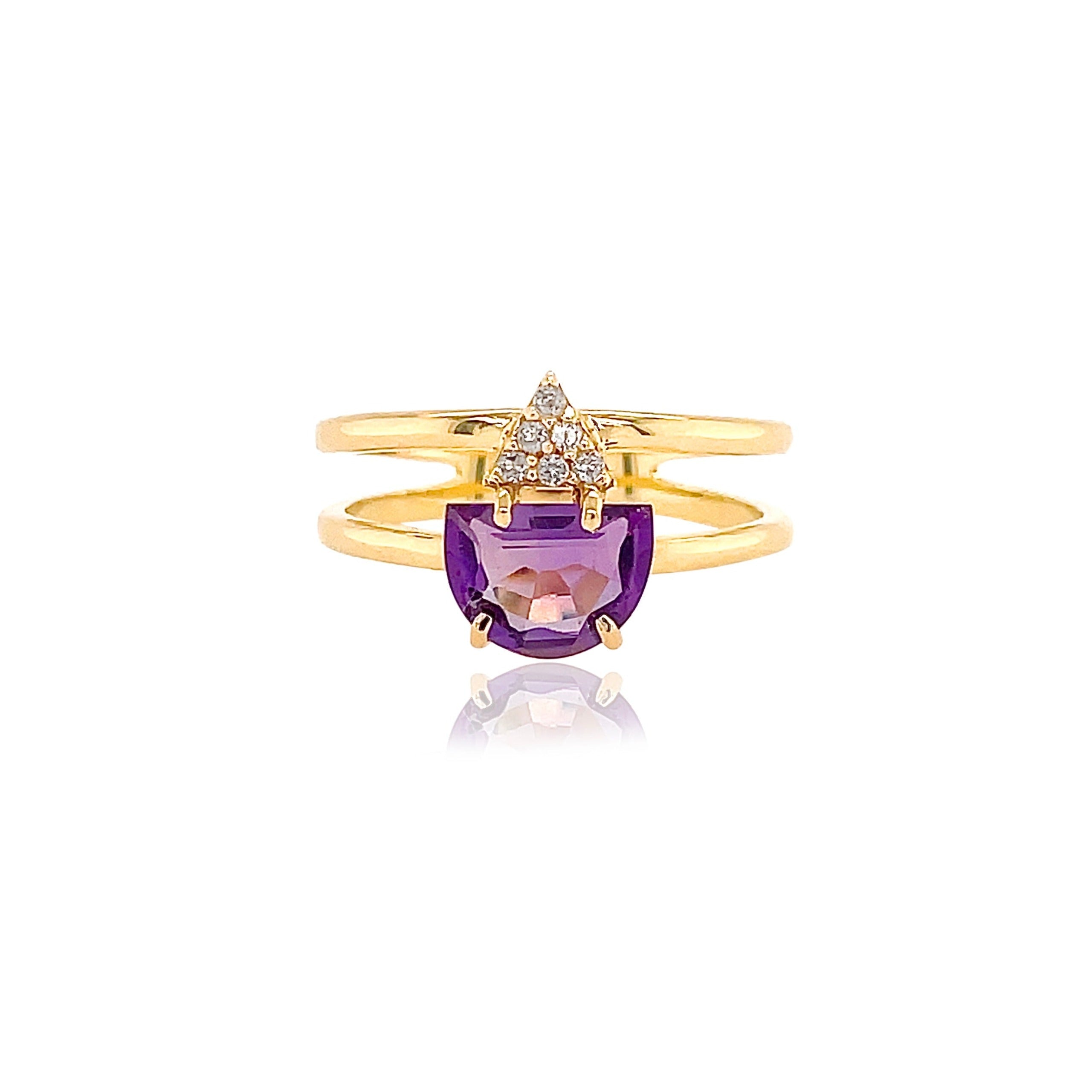 PENDULUM Ring (1323) - Amethyst / YG