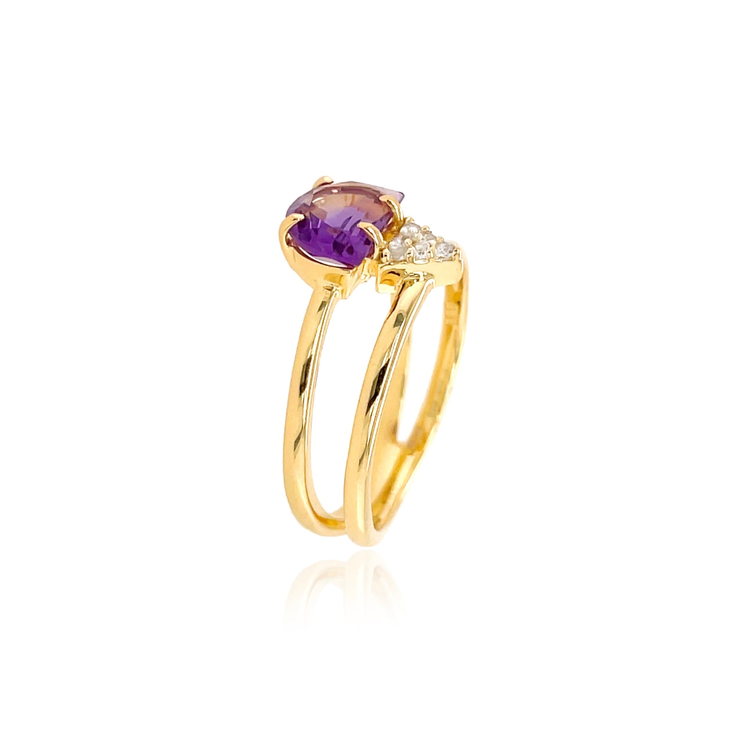 PENDULUM Ring (1323) - Amethyst / YG