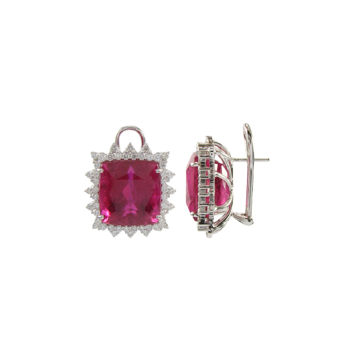 18K Rubellite Earrings