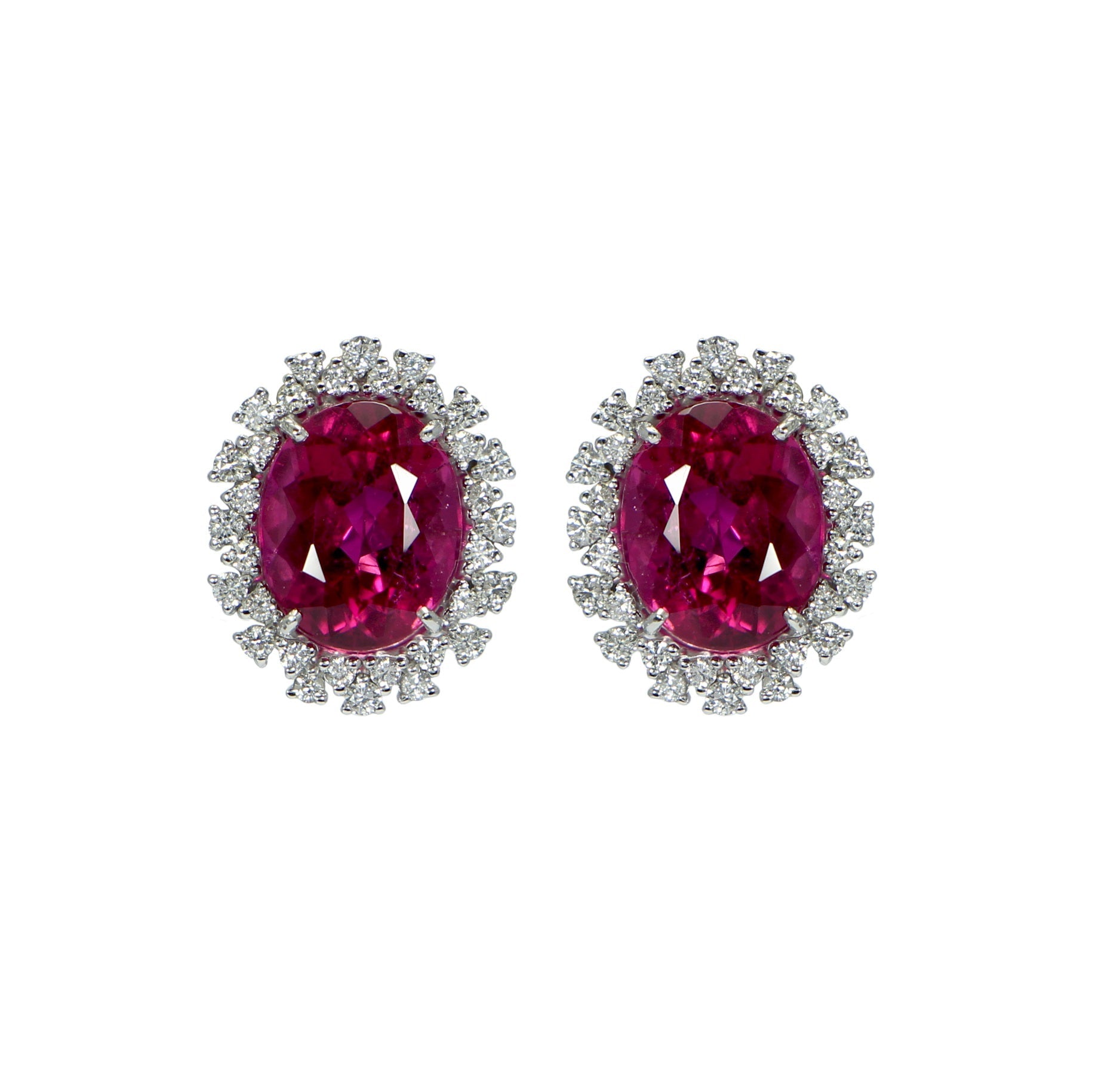 18K Rubelite Earrings