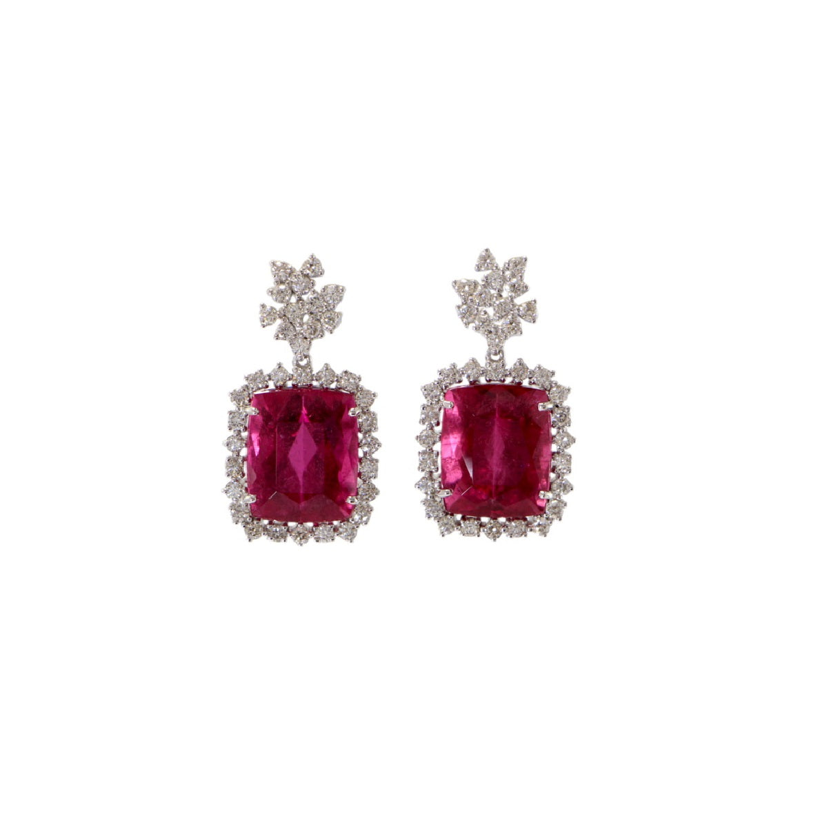 18K Rubellite Earrings