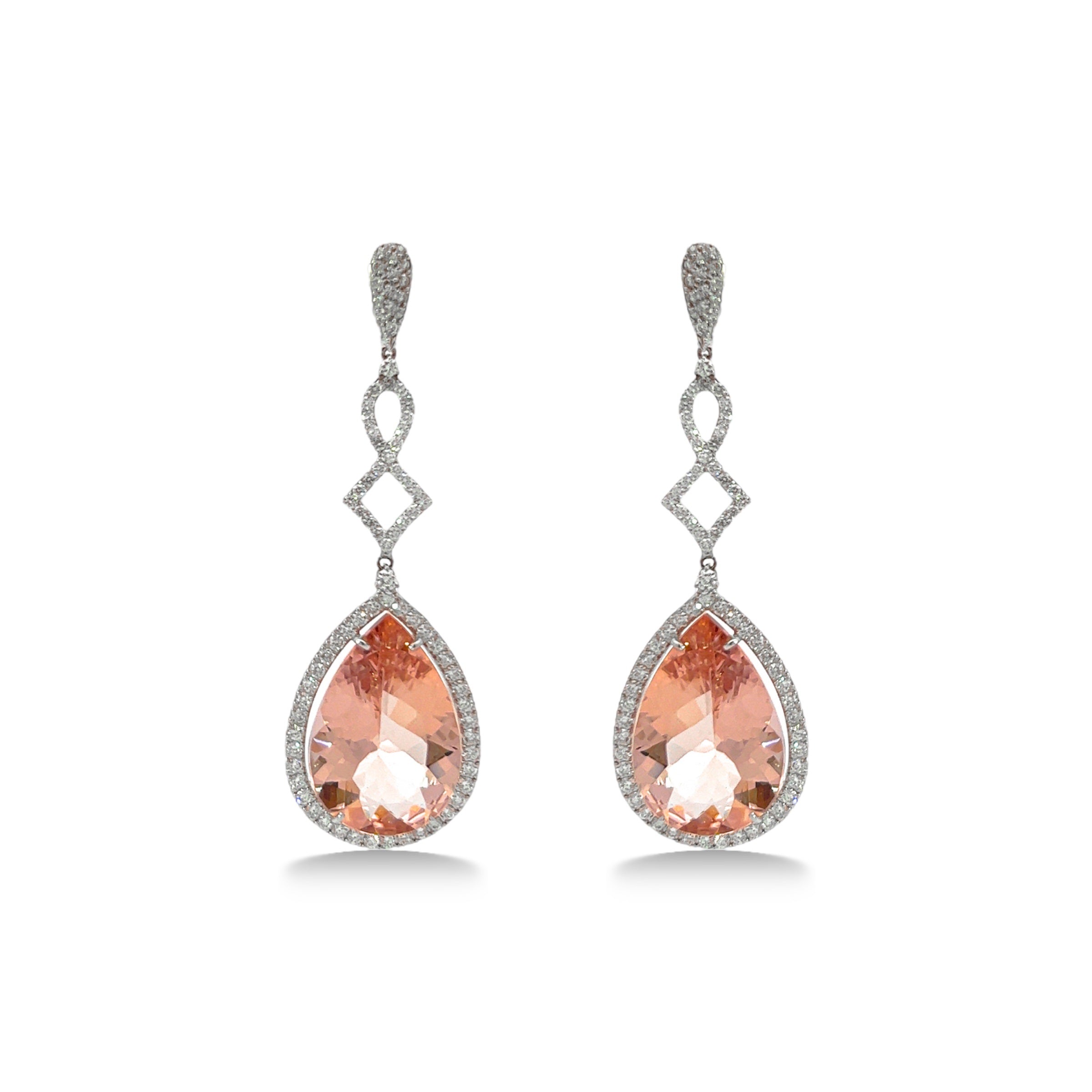 18K Morganite Earrings