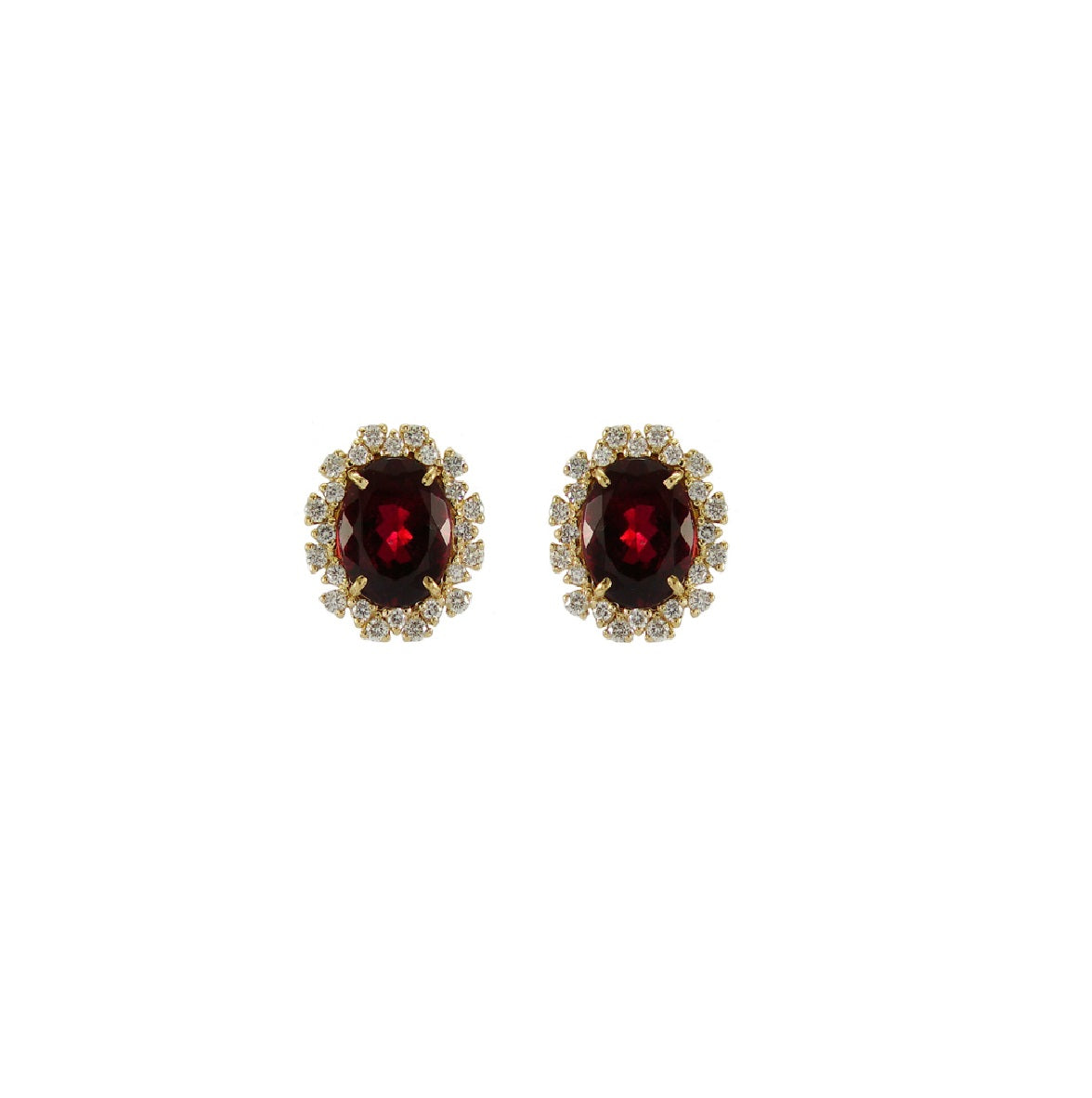 18K Rubellite Earrings