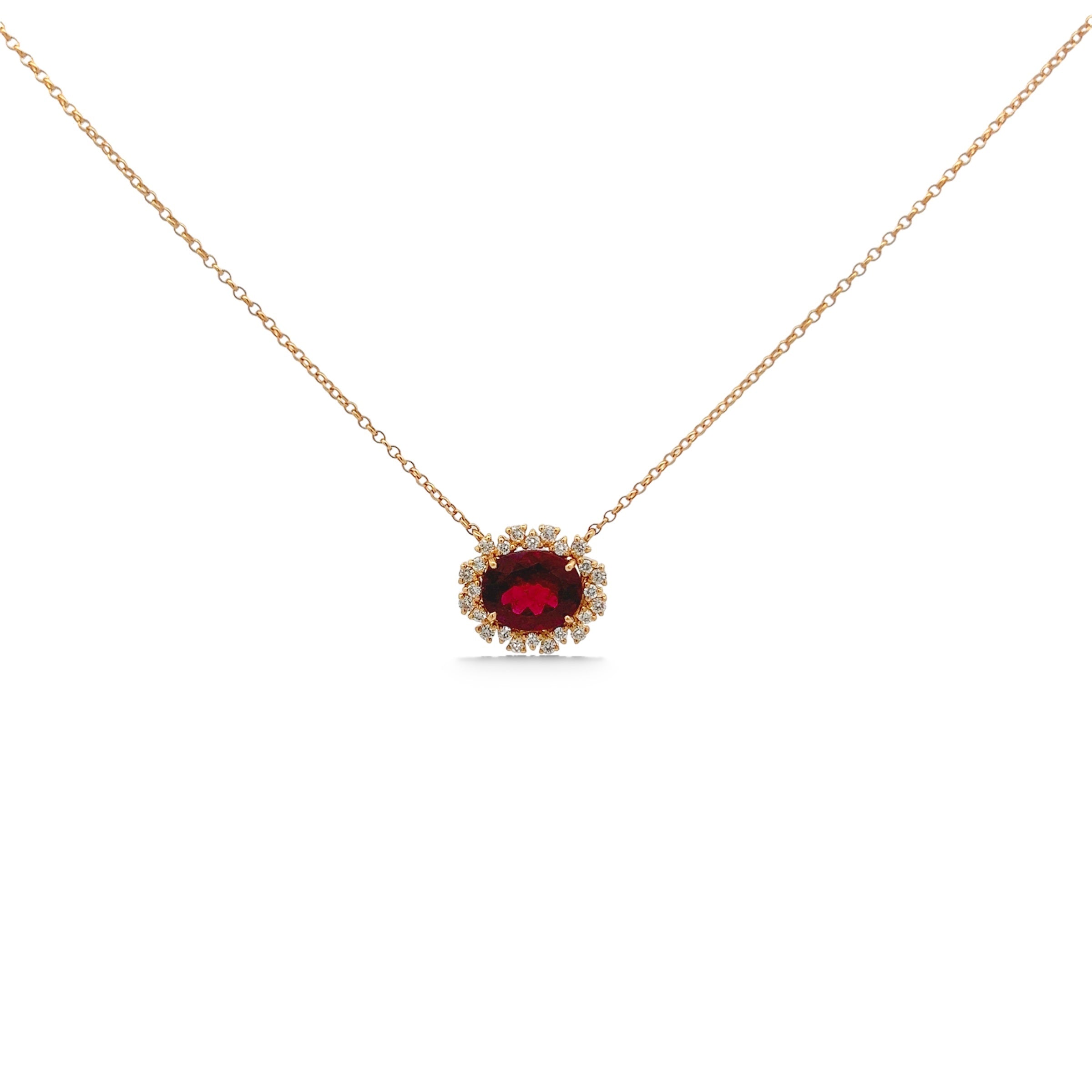 18K Rubellite Necklace