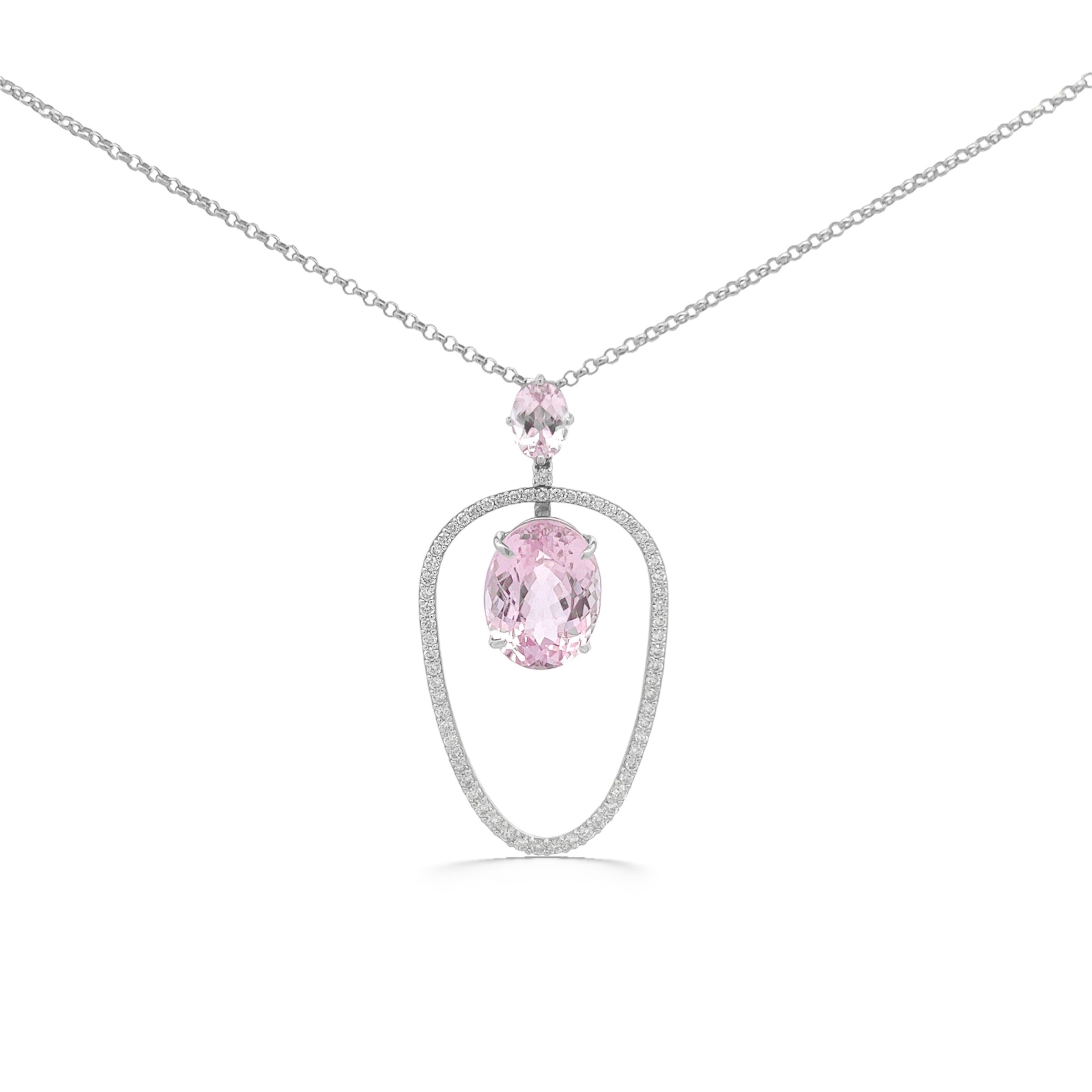 18K Kunzite Pendant