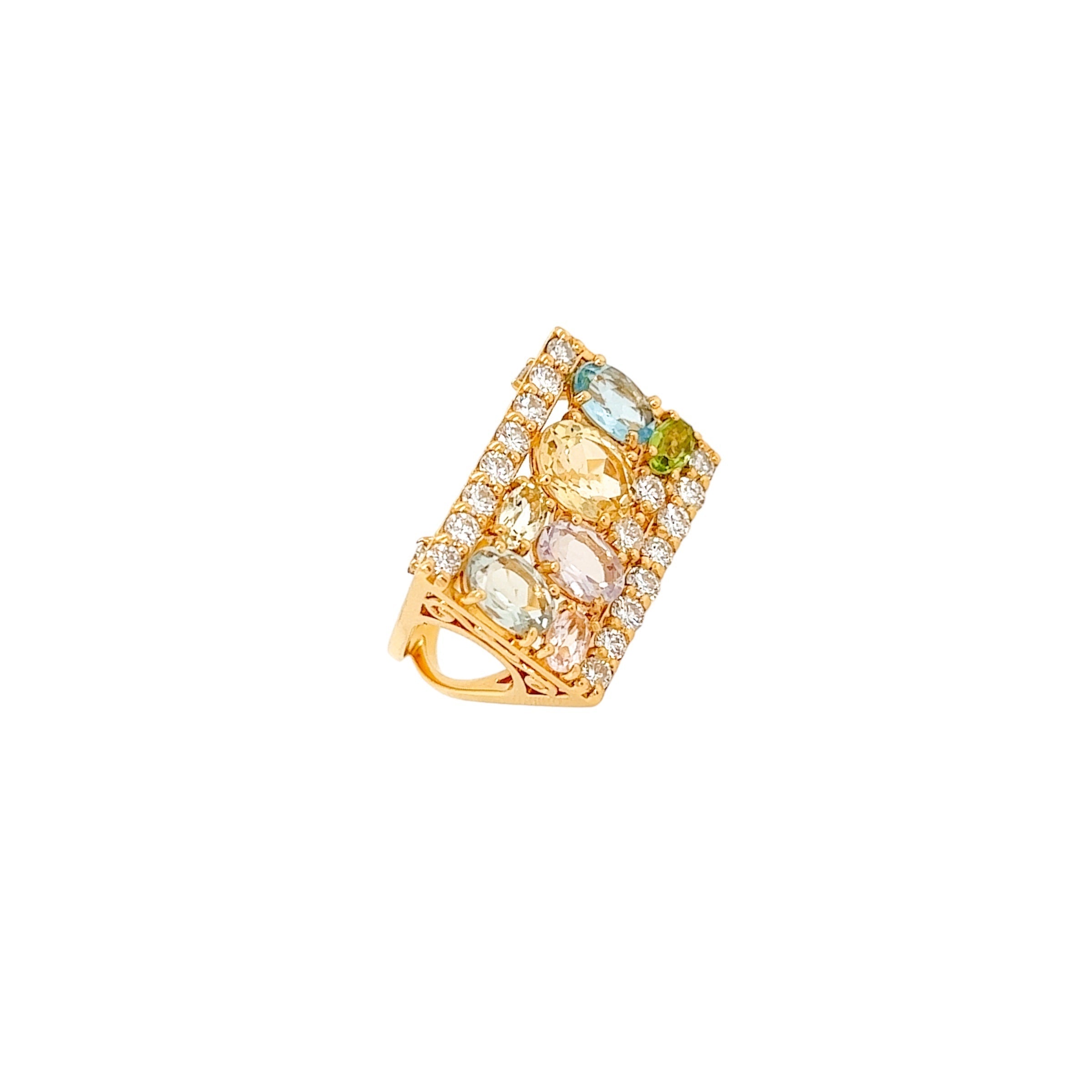 18K Mixed Colors Ring