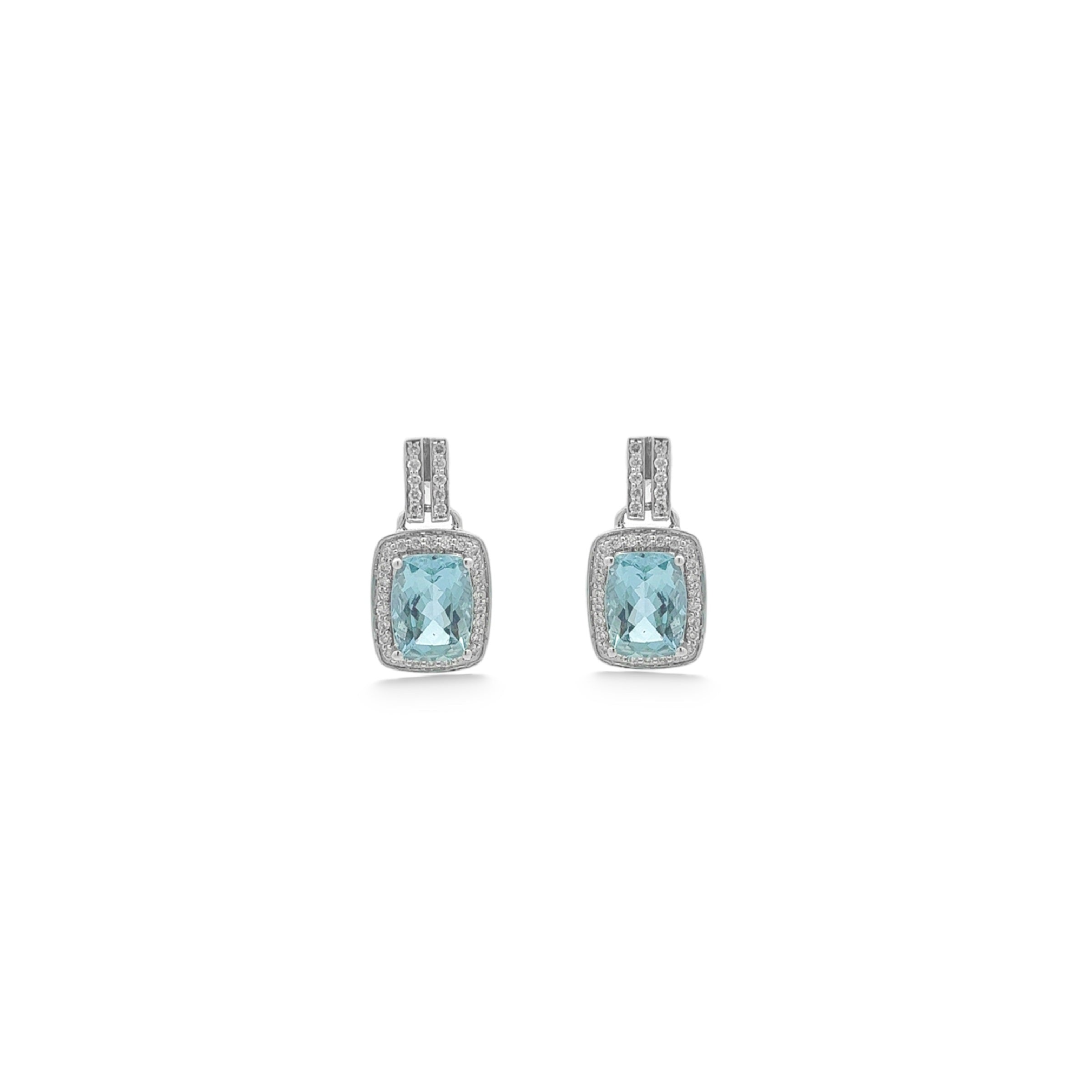 18K Aquamarine Earrings