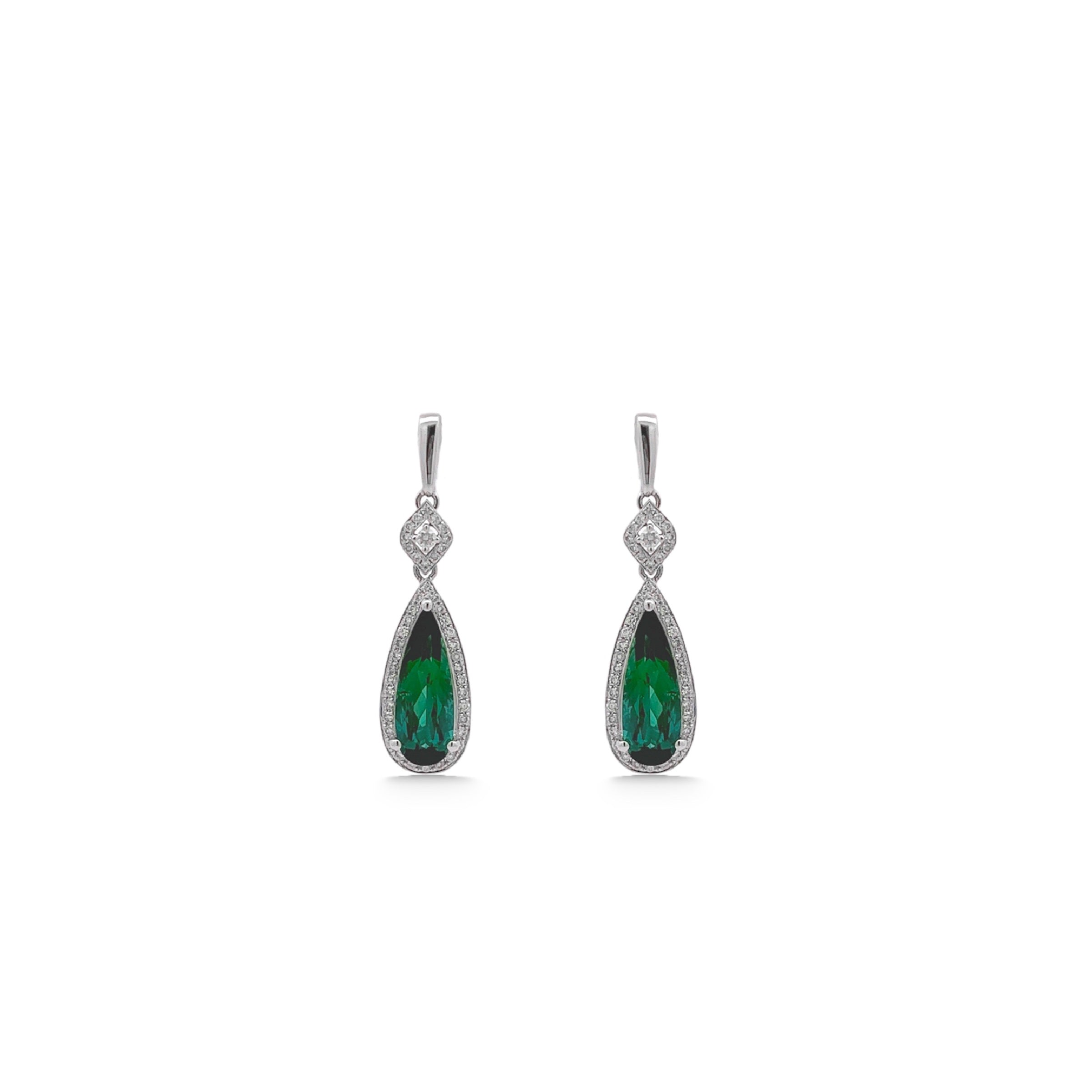 18K Green Tourmaline Earrings