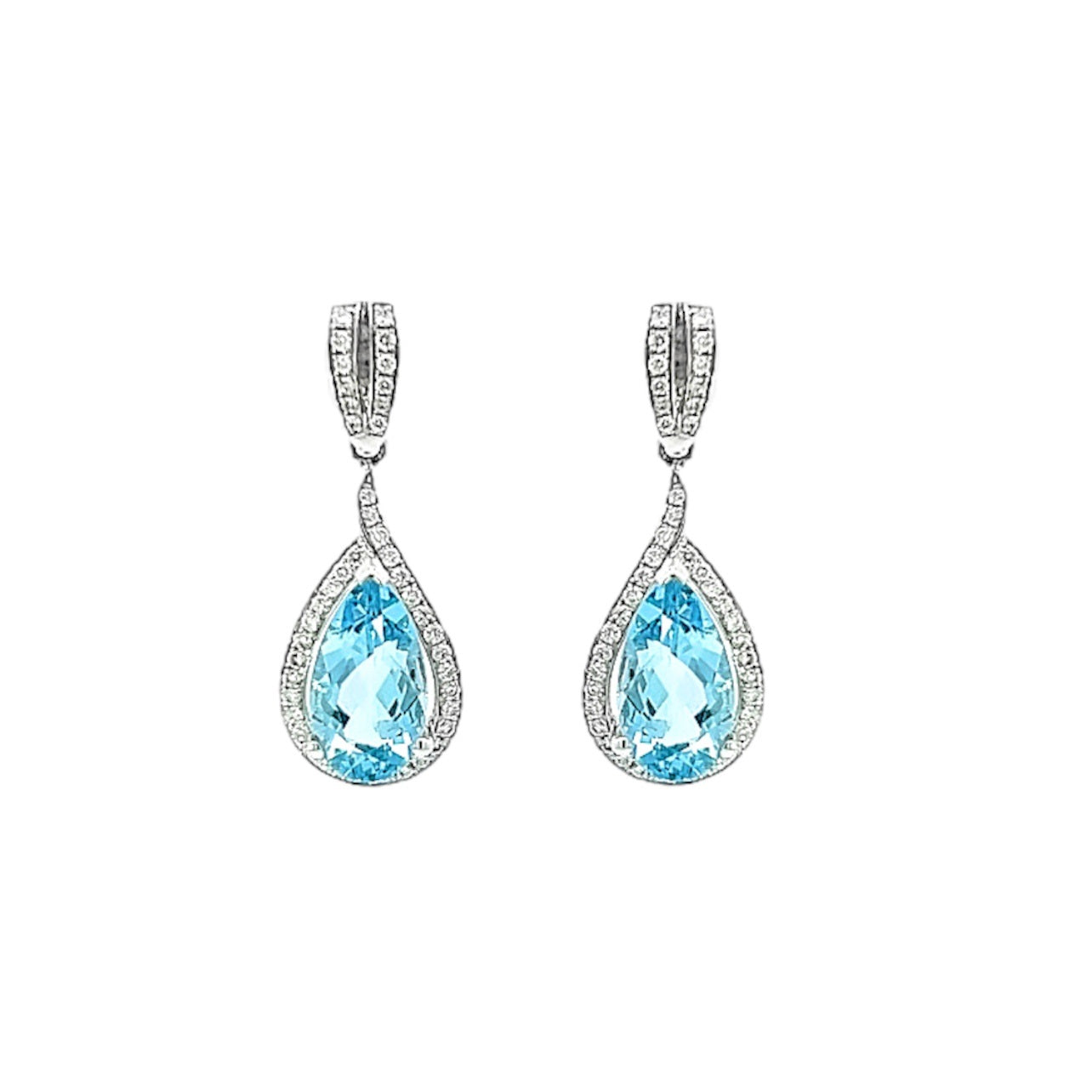 18K Aquamarine Earrings