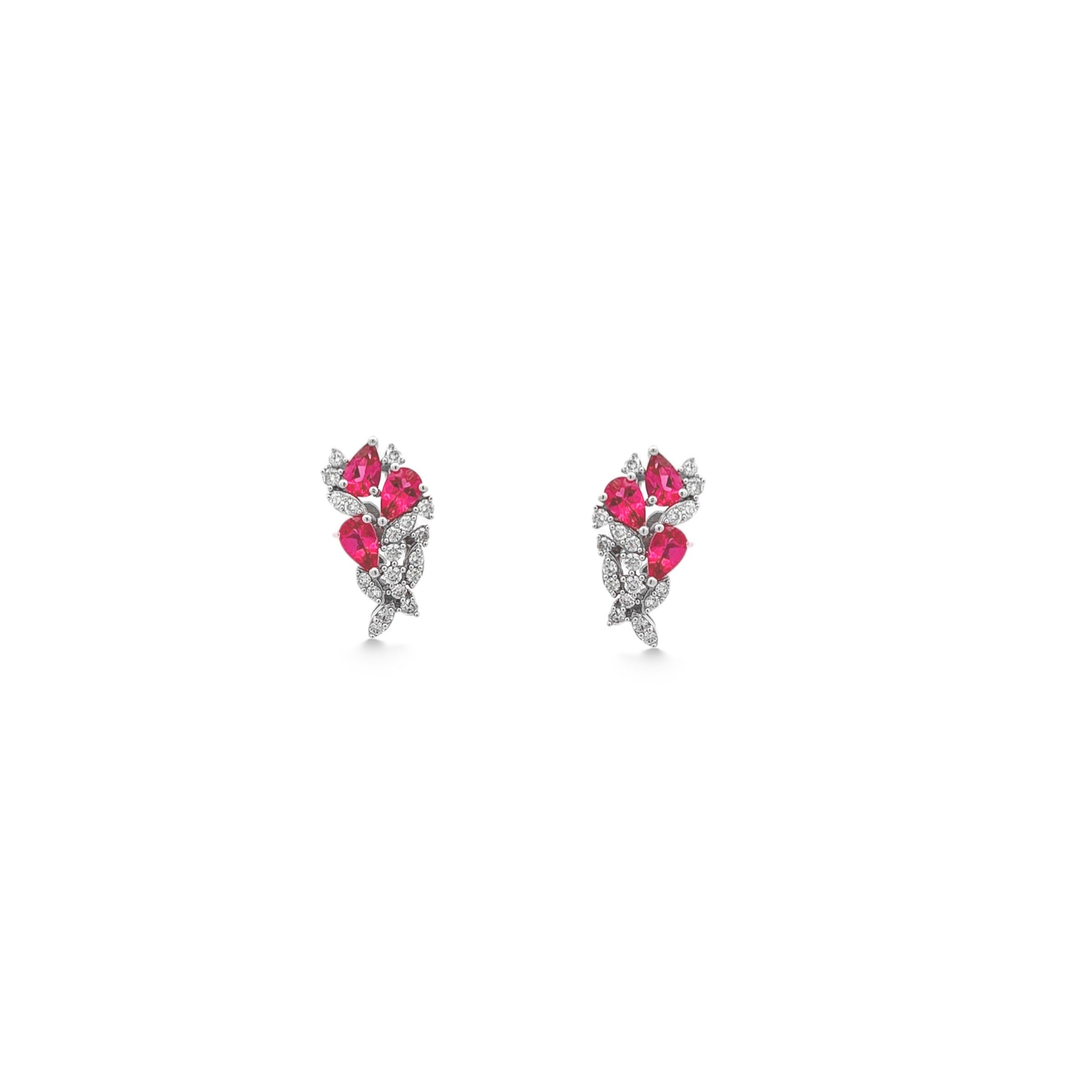 18K Rubellite Earrings