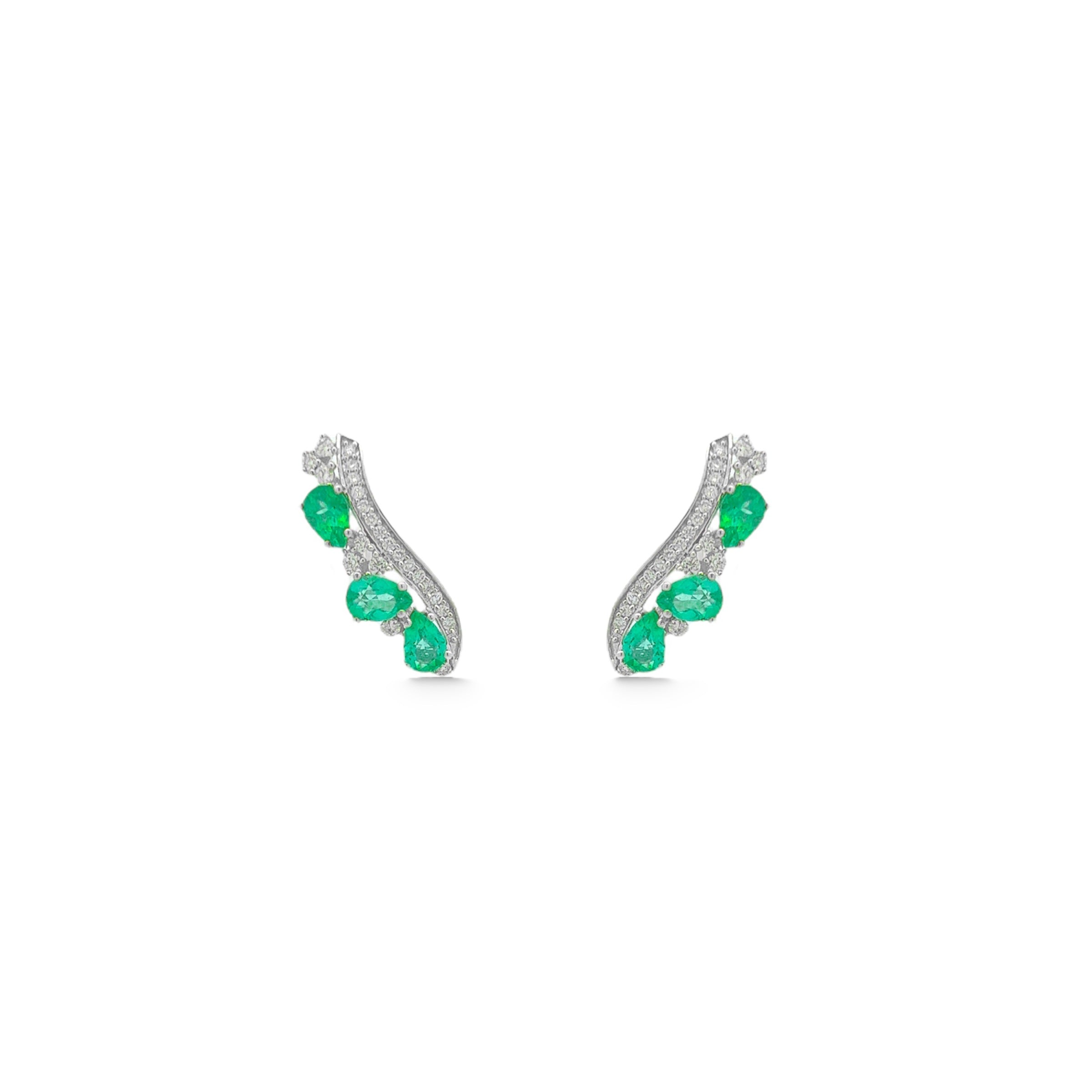 18K Emerald Earrings