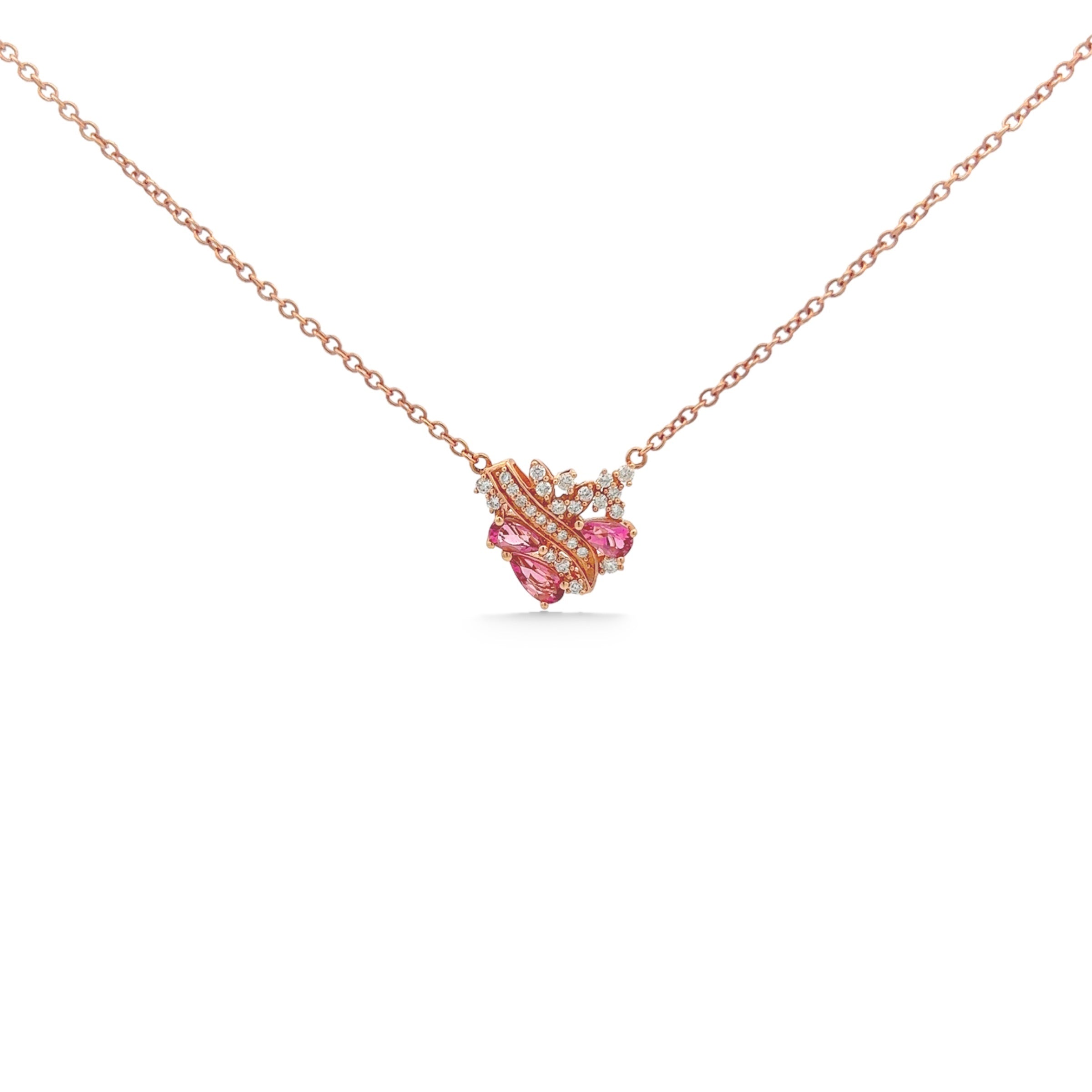 18K Pink Tourmaline Necklace