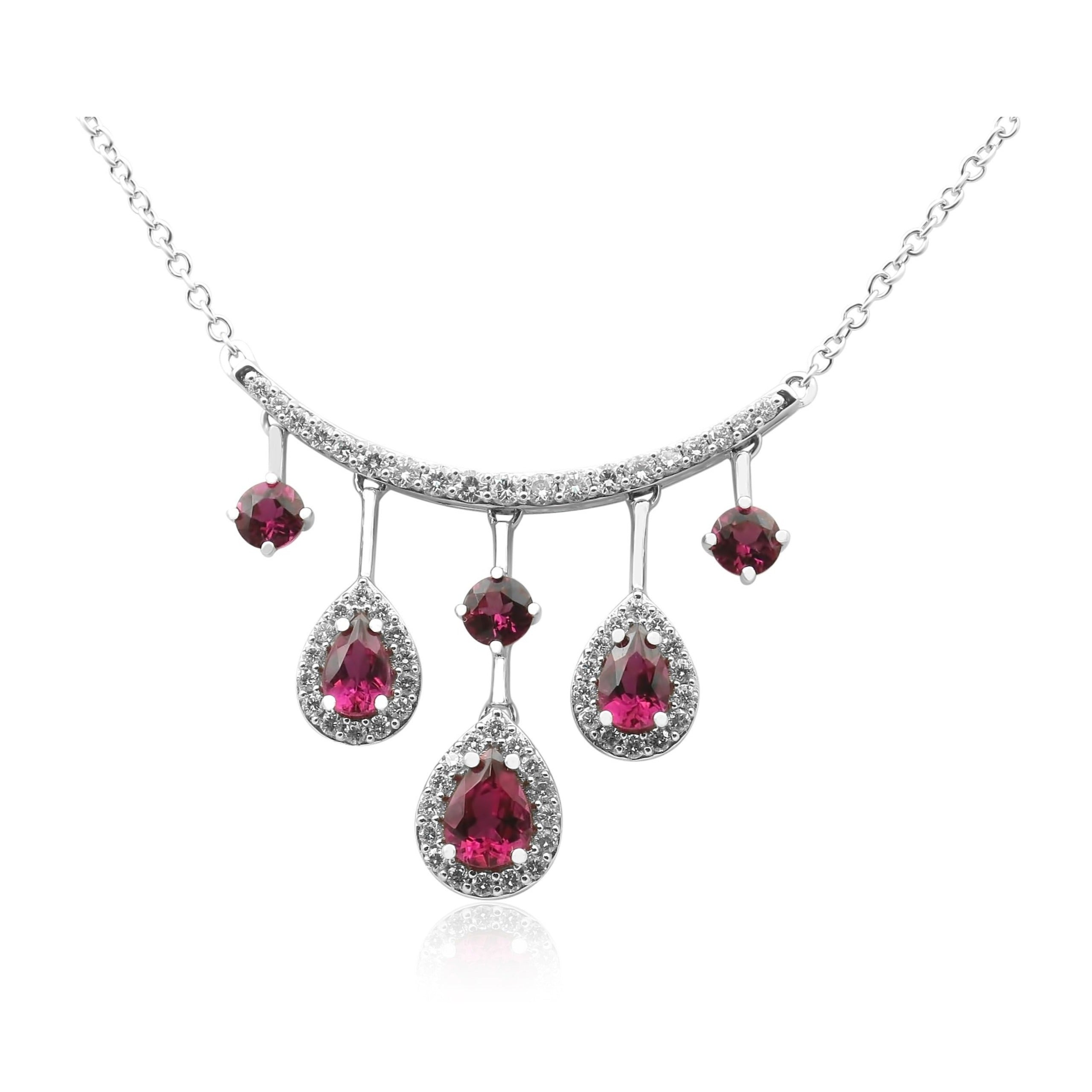 18K Rubelite Necklace