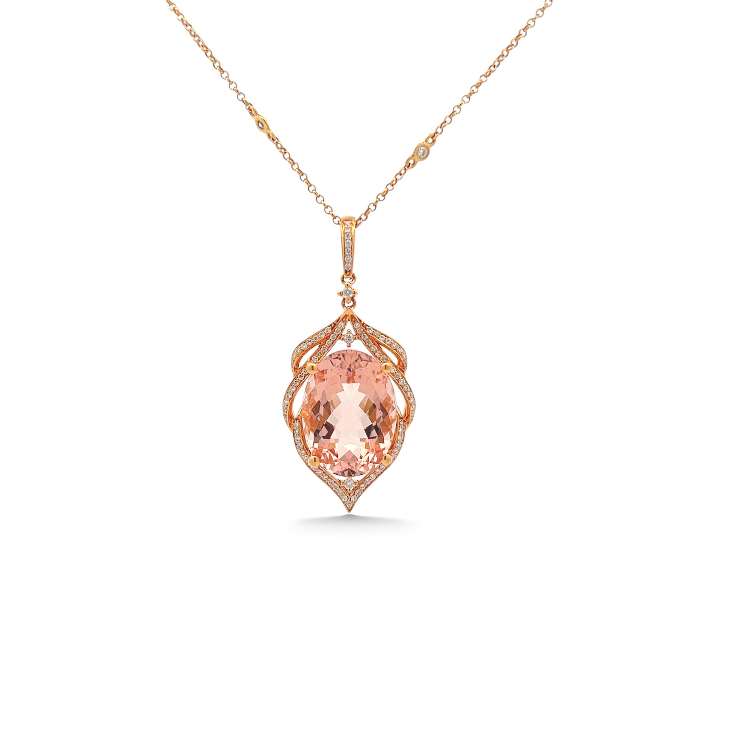 18K Morganite Pendant