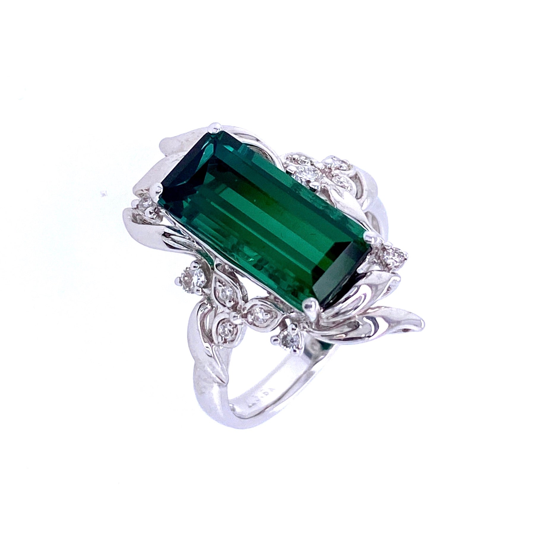 18K Green Tourmaline Ring