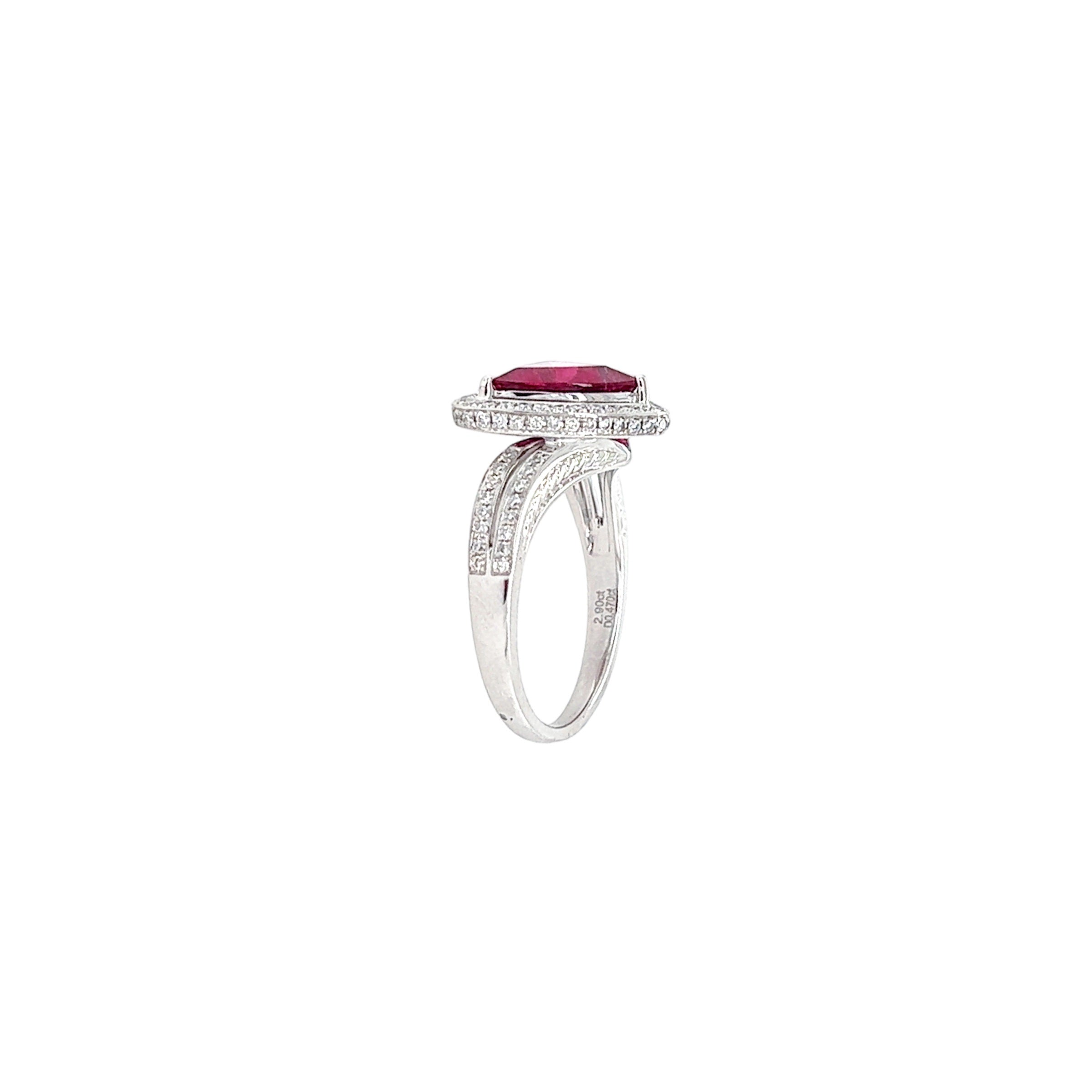 18K Rubellite Ring