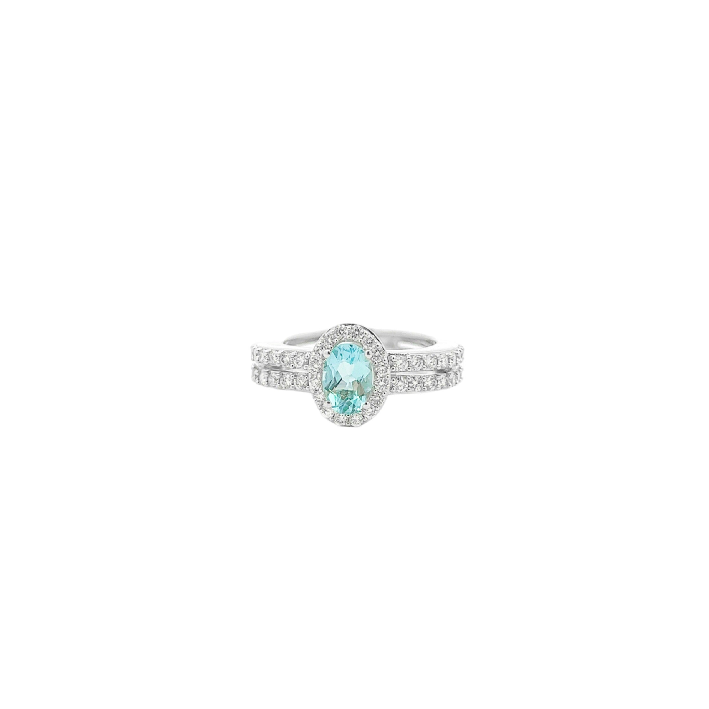 18K Aquamarine Ring