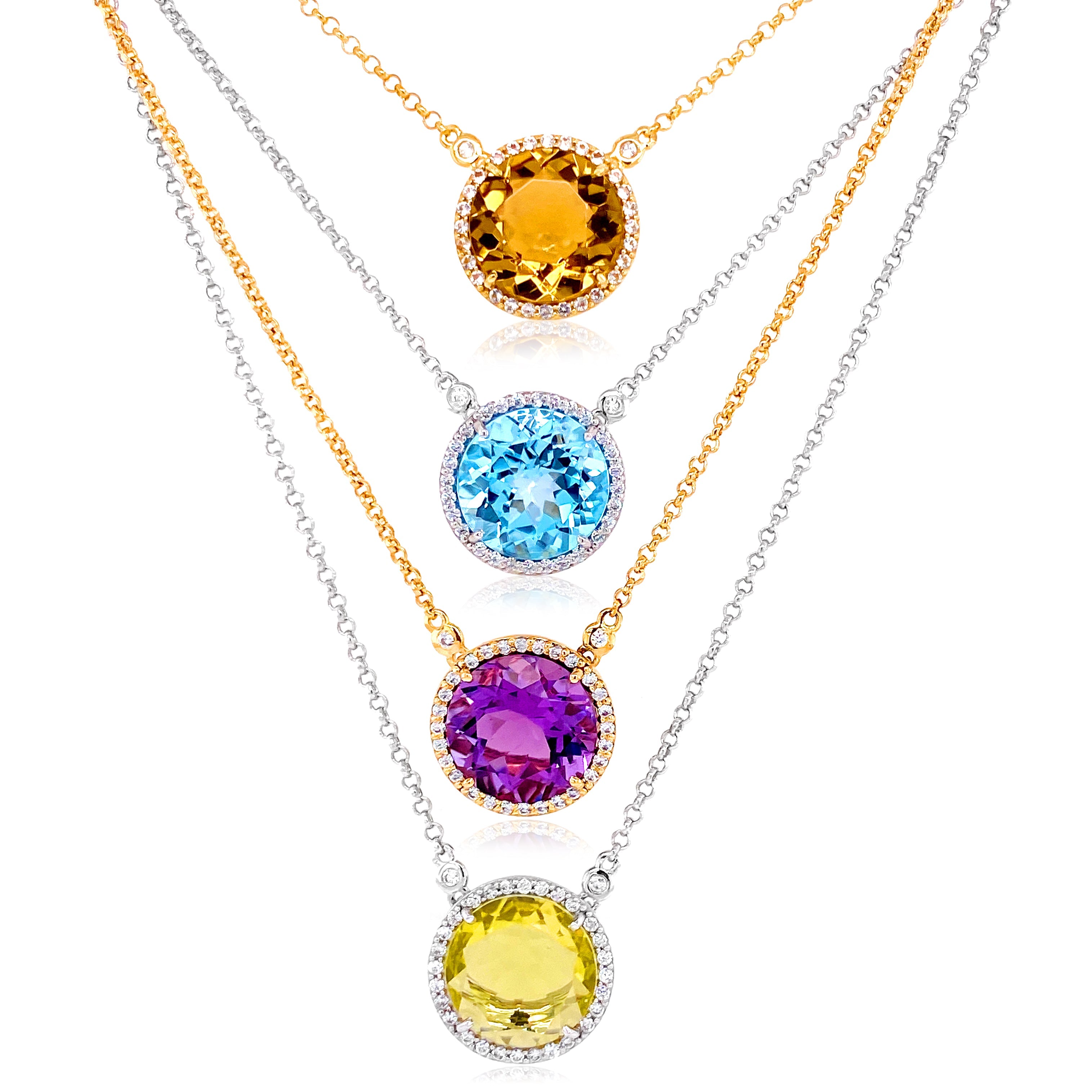 SIGNATURE Necklace (1287) - Lemon Citrine / SS