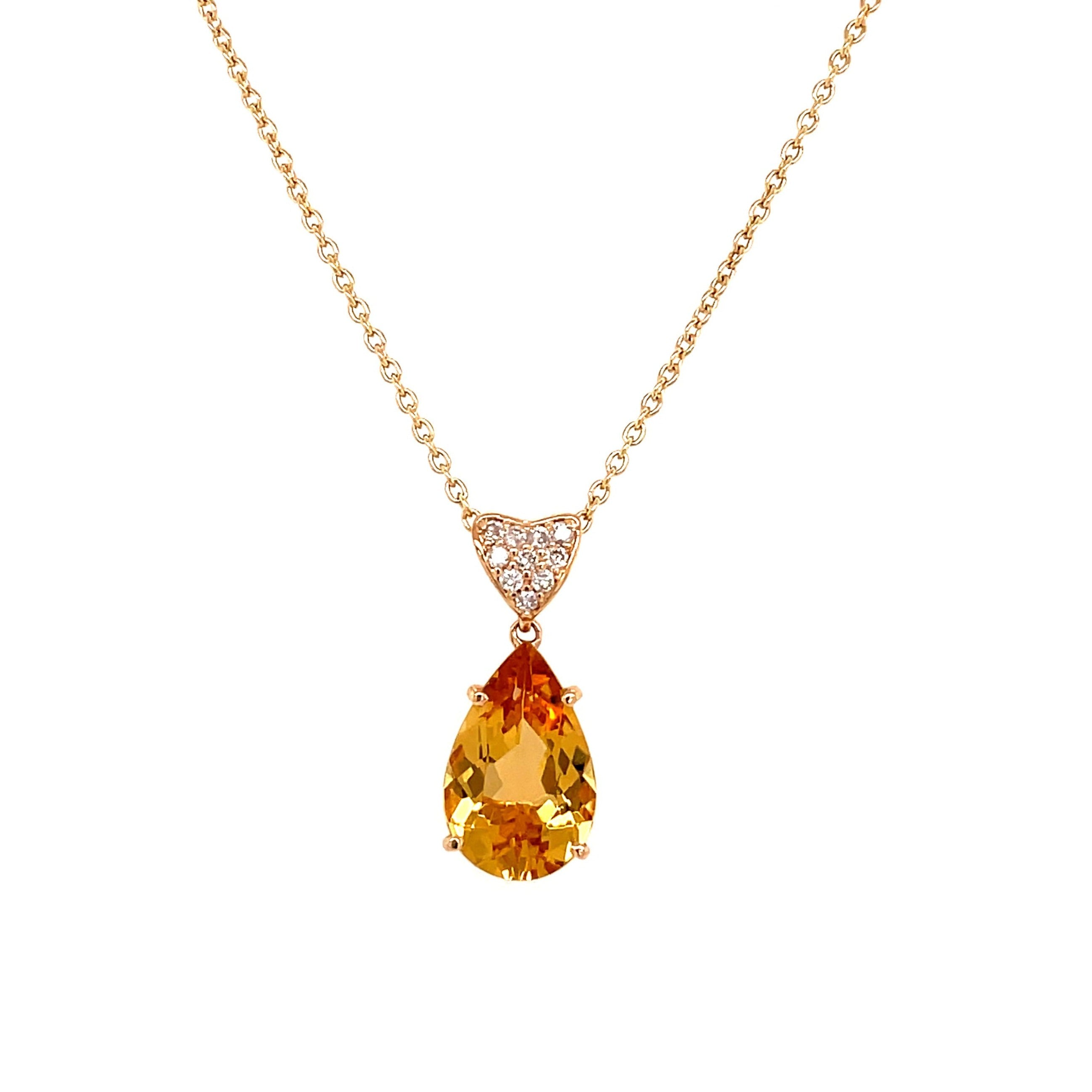 18K Yellow Beryl Pendant