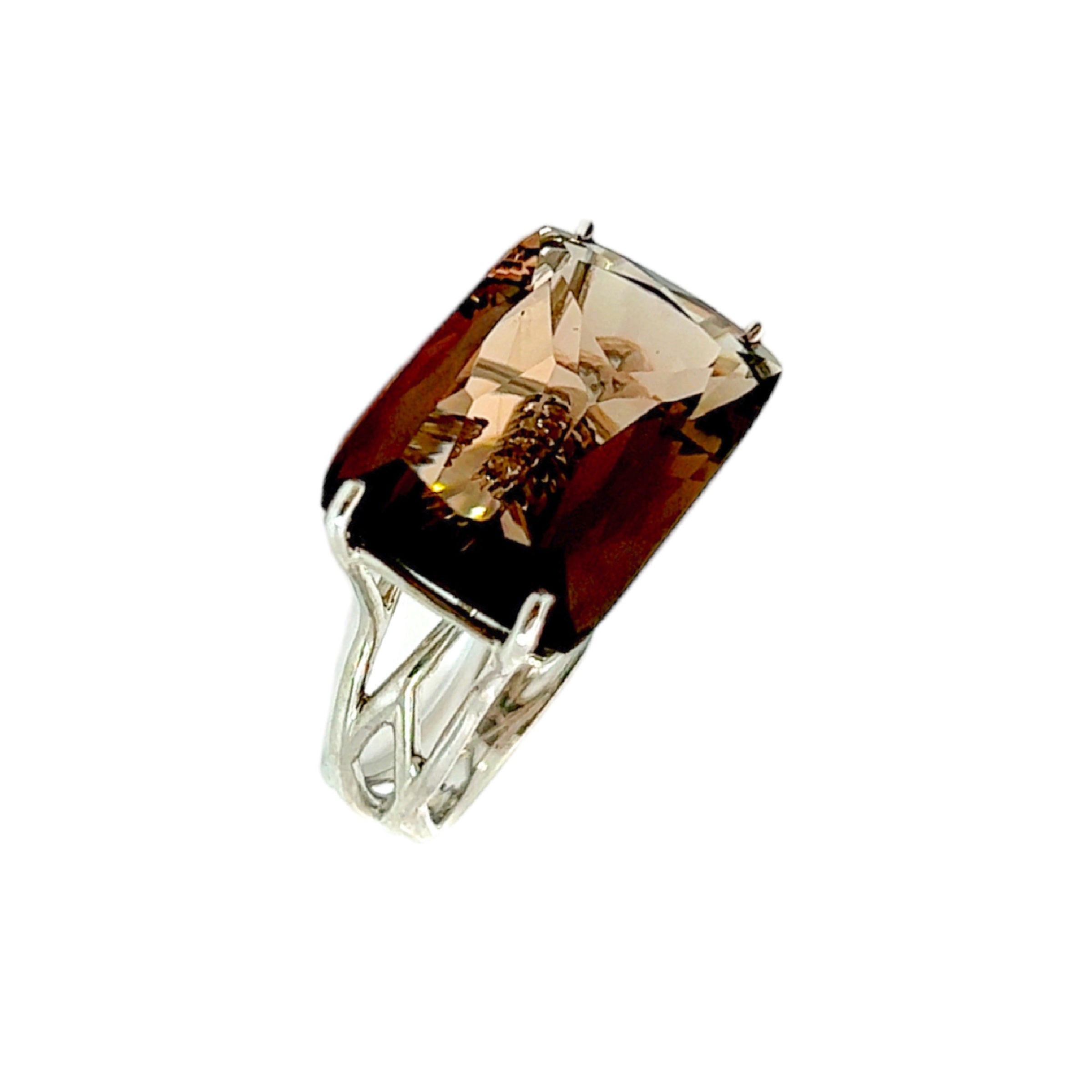 TRANSPARENZA Ring (1052) - Smoky Quartz / SS