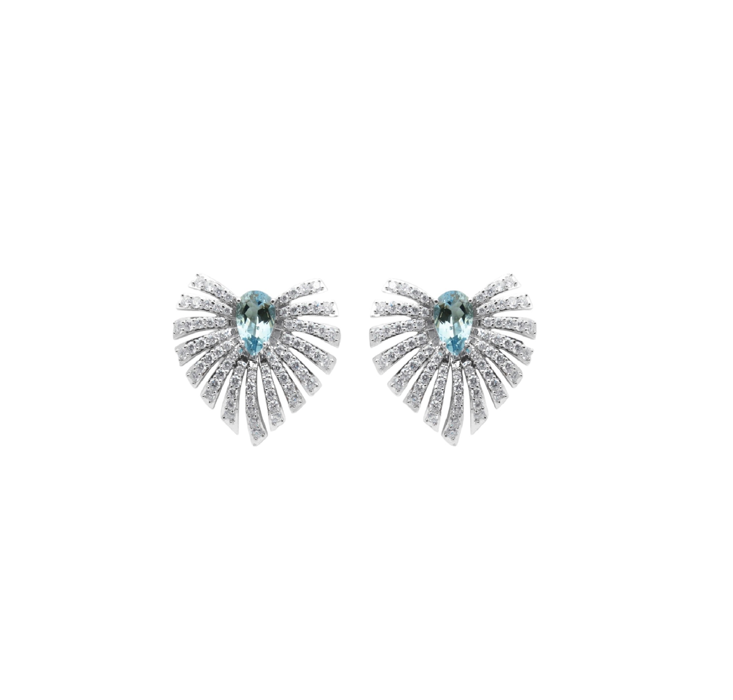 18K Aquamarine Earrings