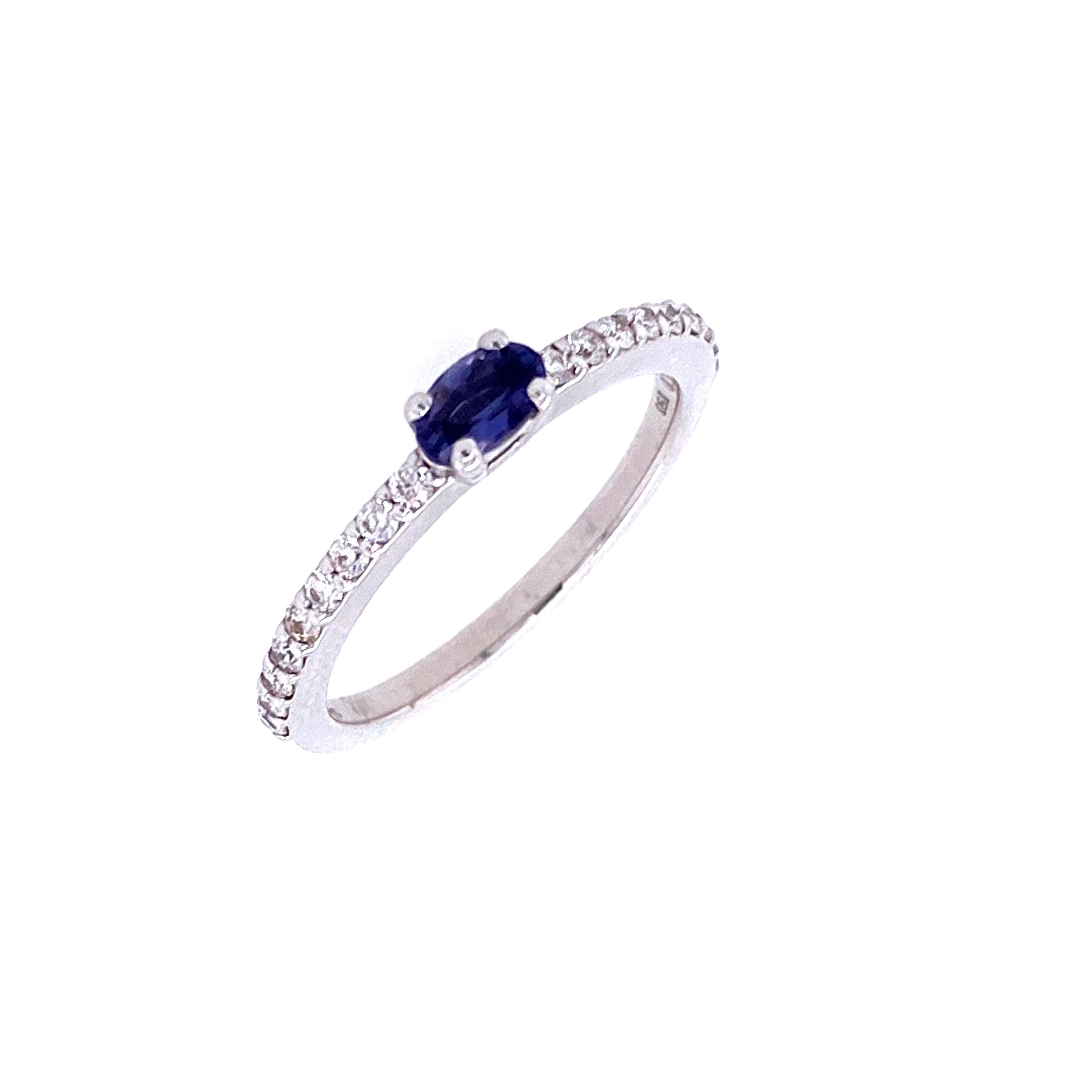 18K Iolite Ring