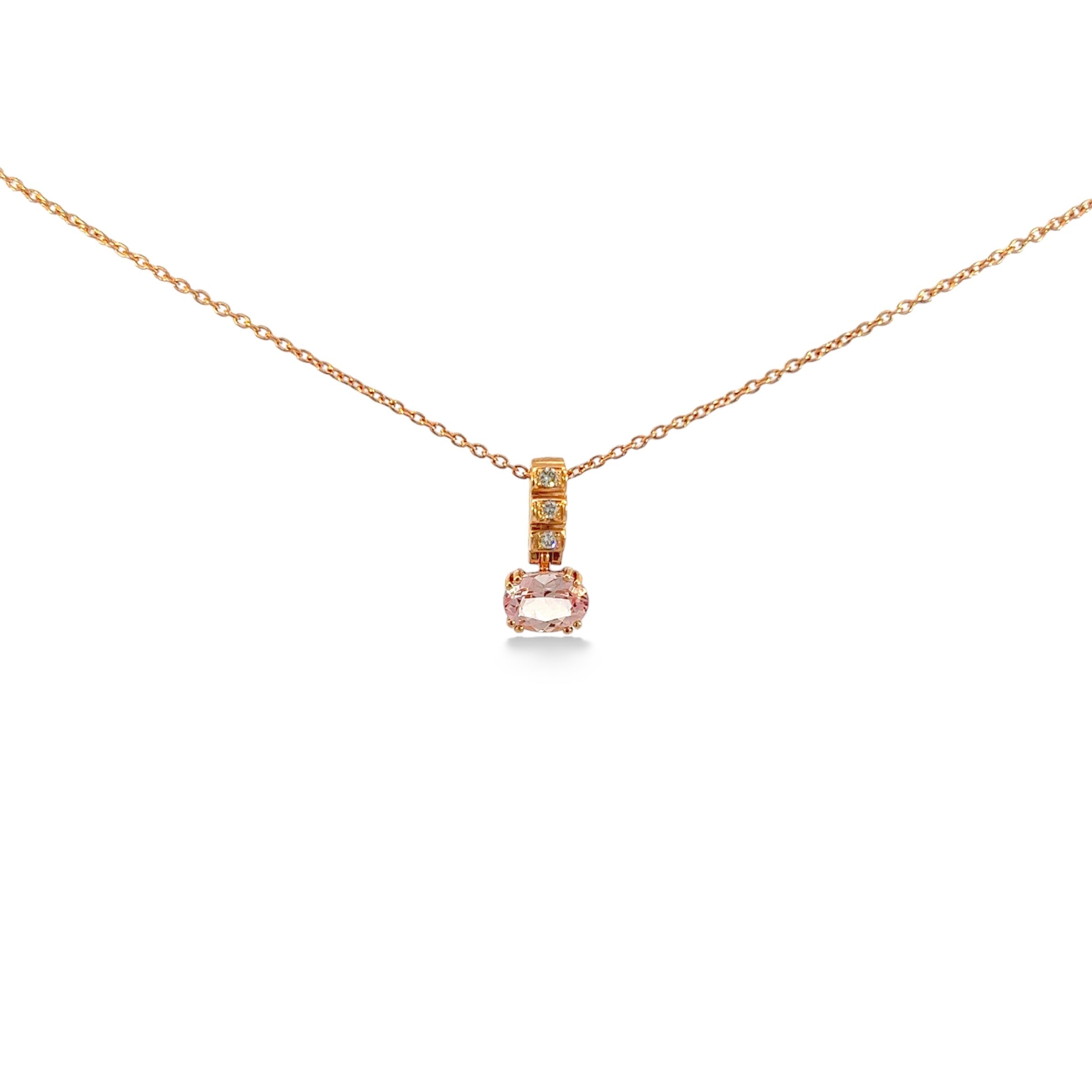 18K Morganite Pendant