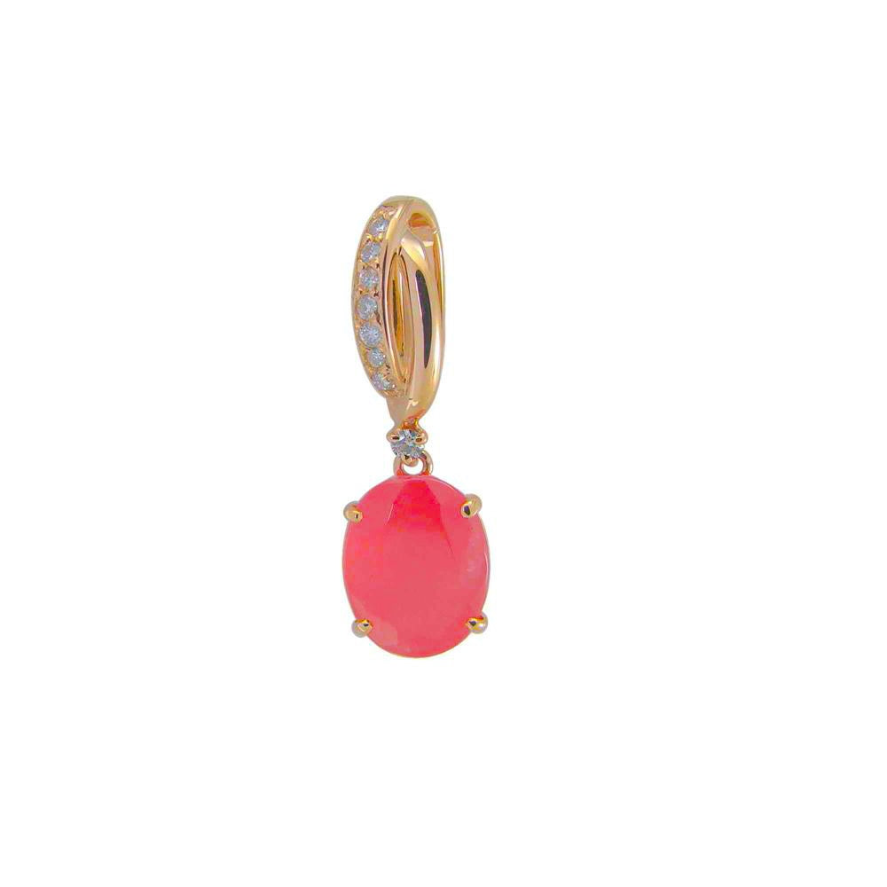 18K Rhodochrosite Pendant