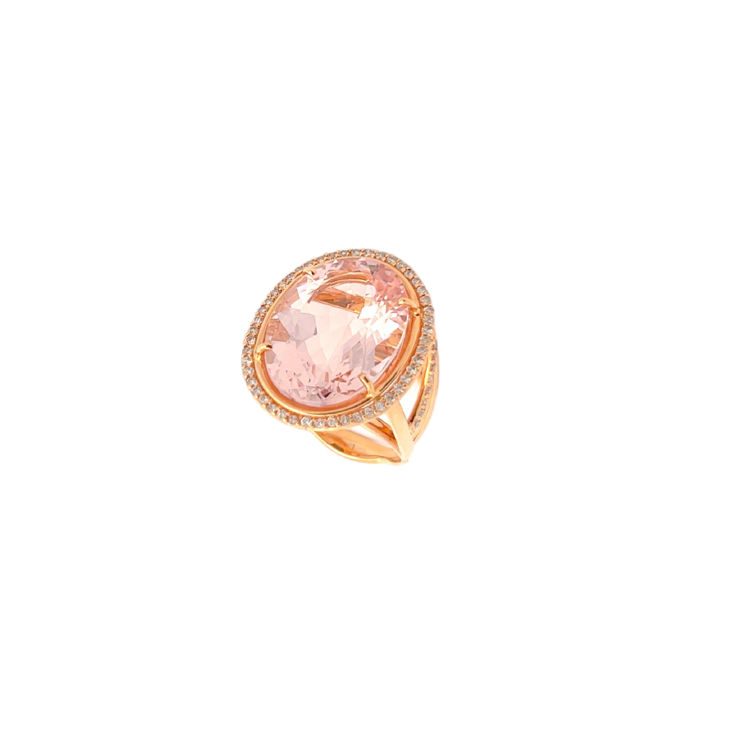 18K Morganite Ring