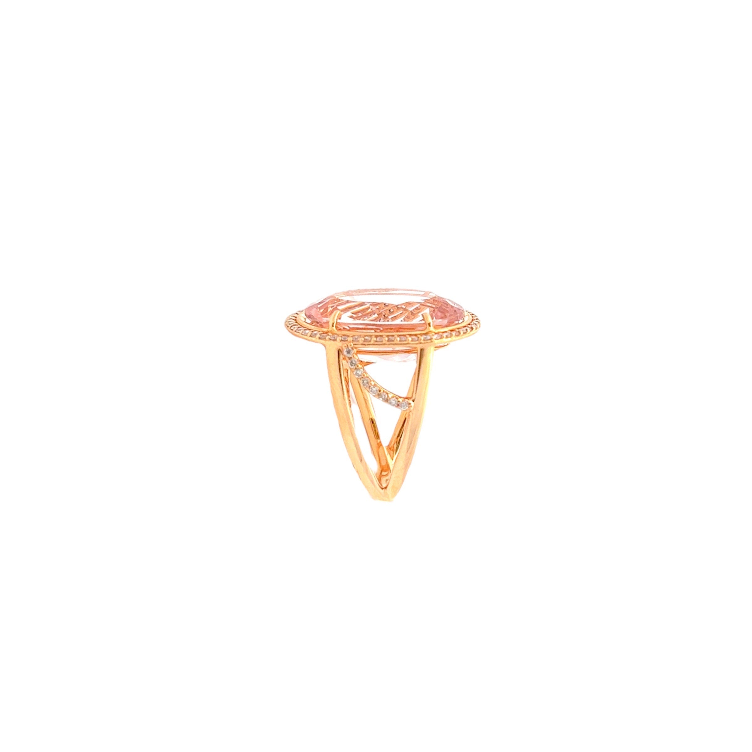 18K Morganite Ring