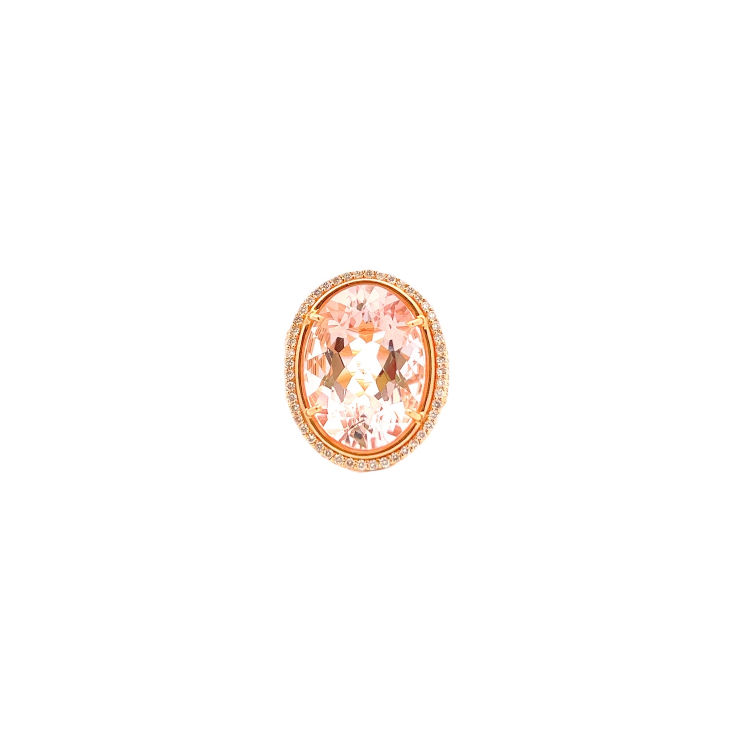 18K Morganite Ring