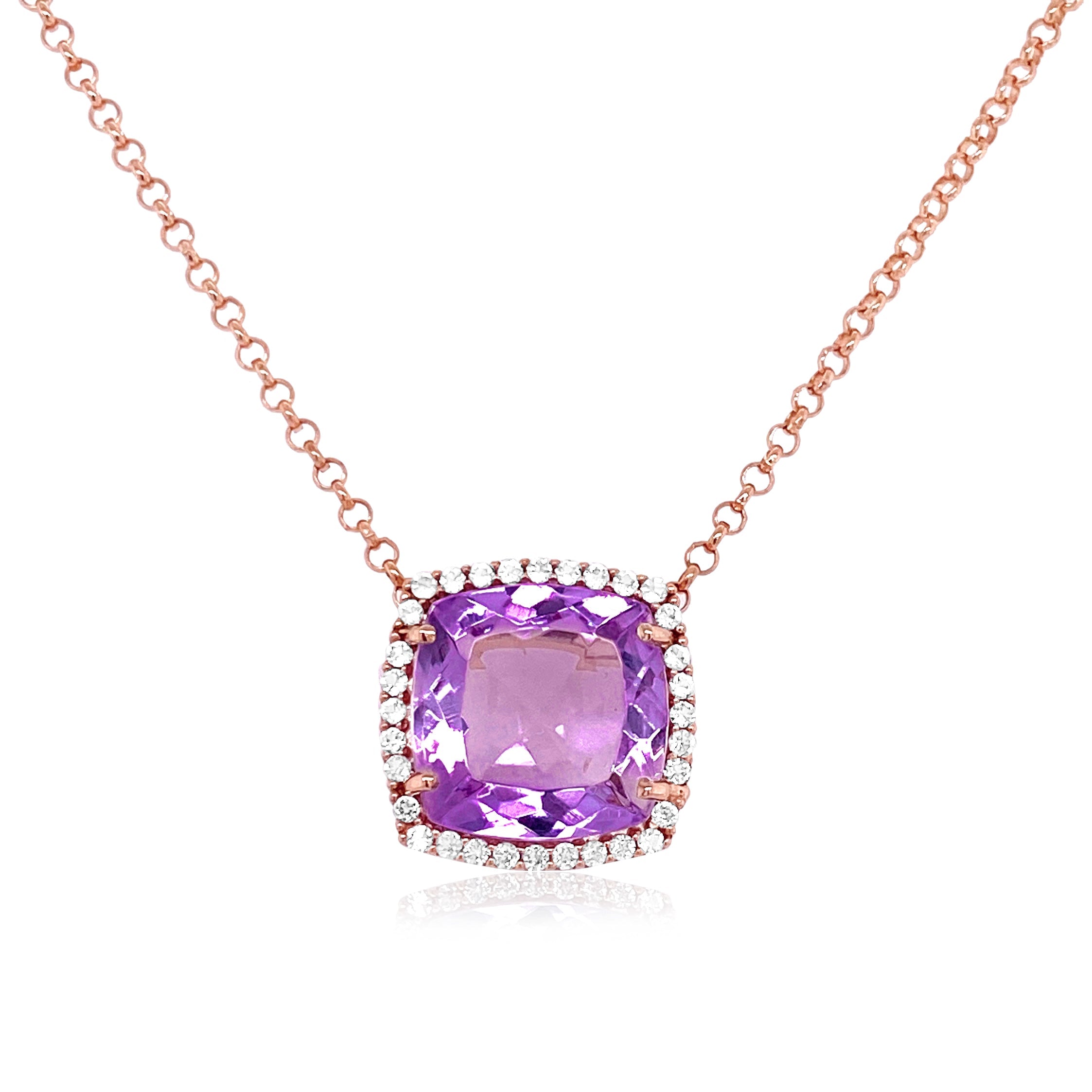 18k Amethyst Necklace