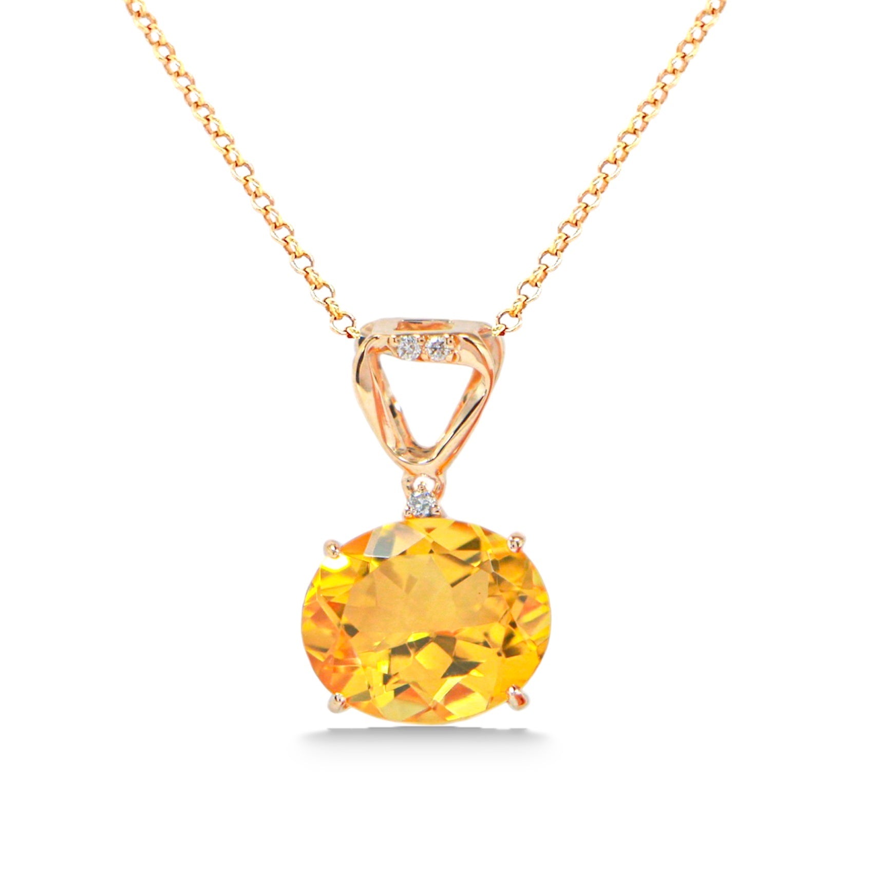 18K Citrine Pendant