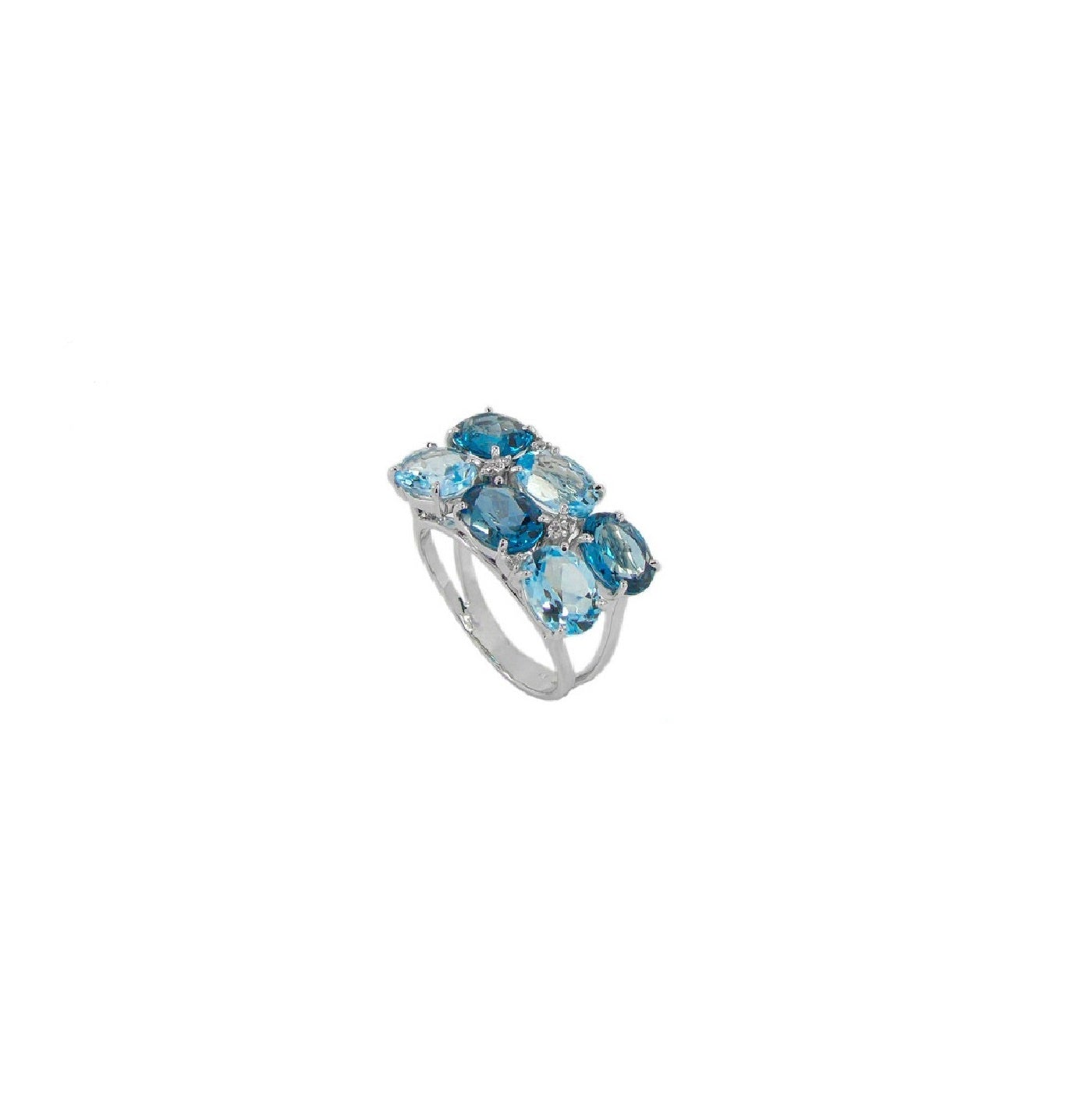 18K Blue Topaz, London Blue Topaz Ring