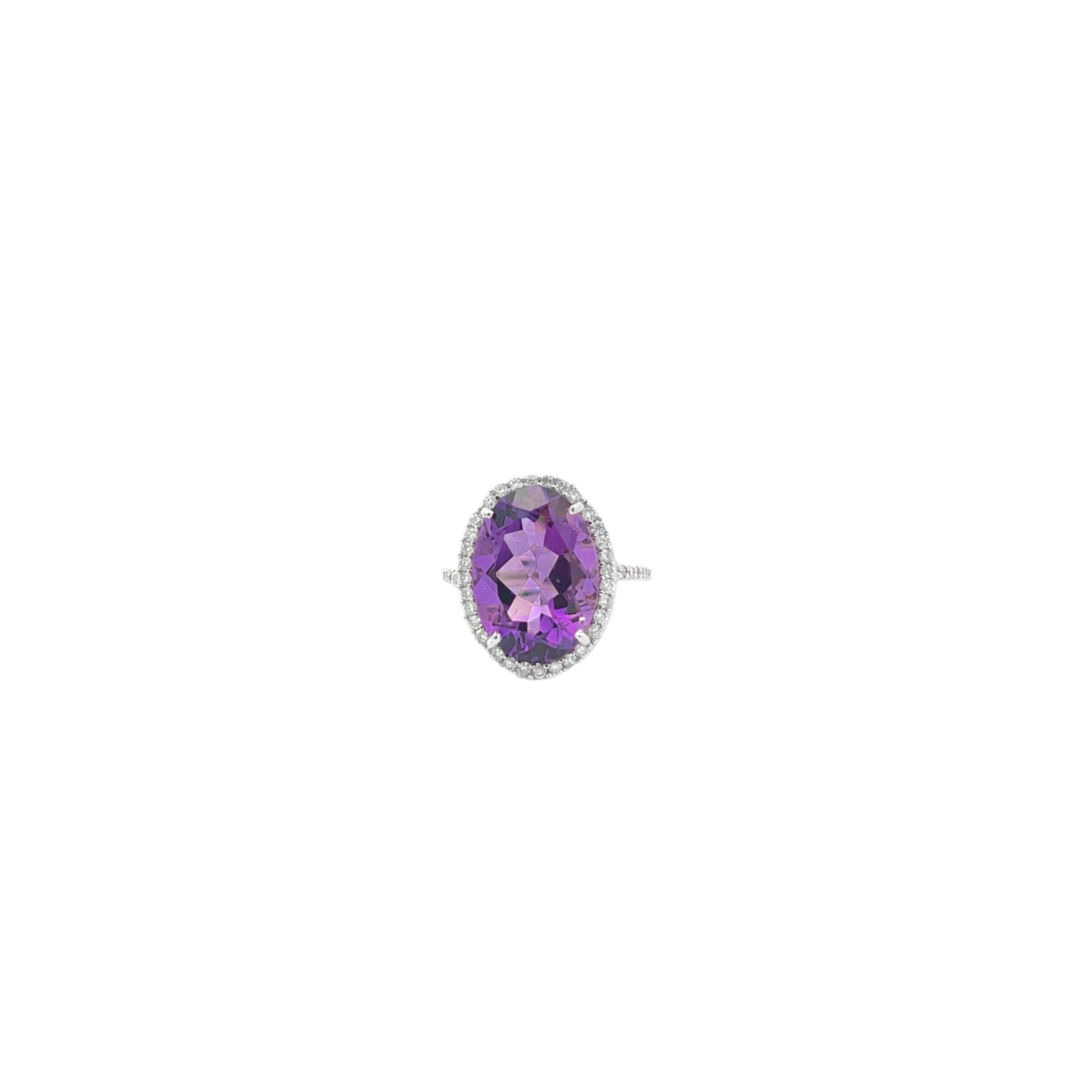 18K Amethyst Ring