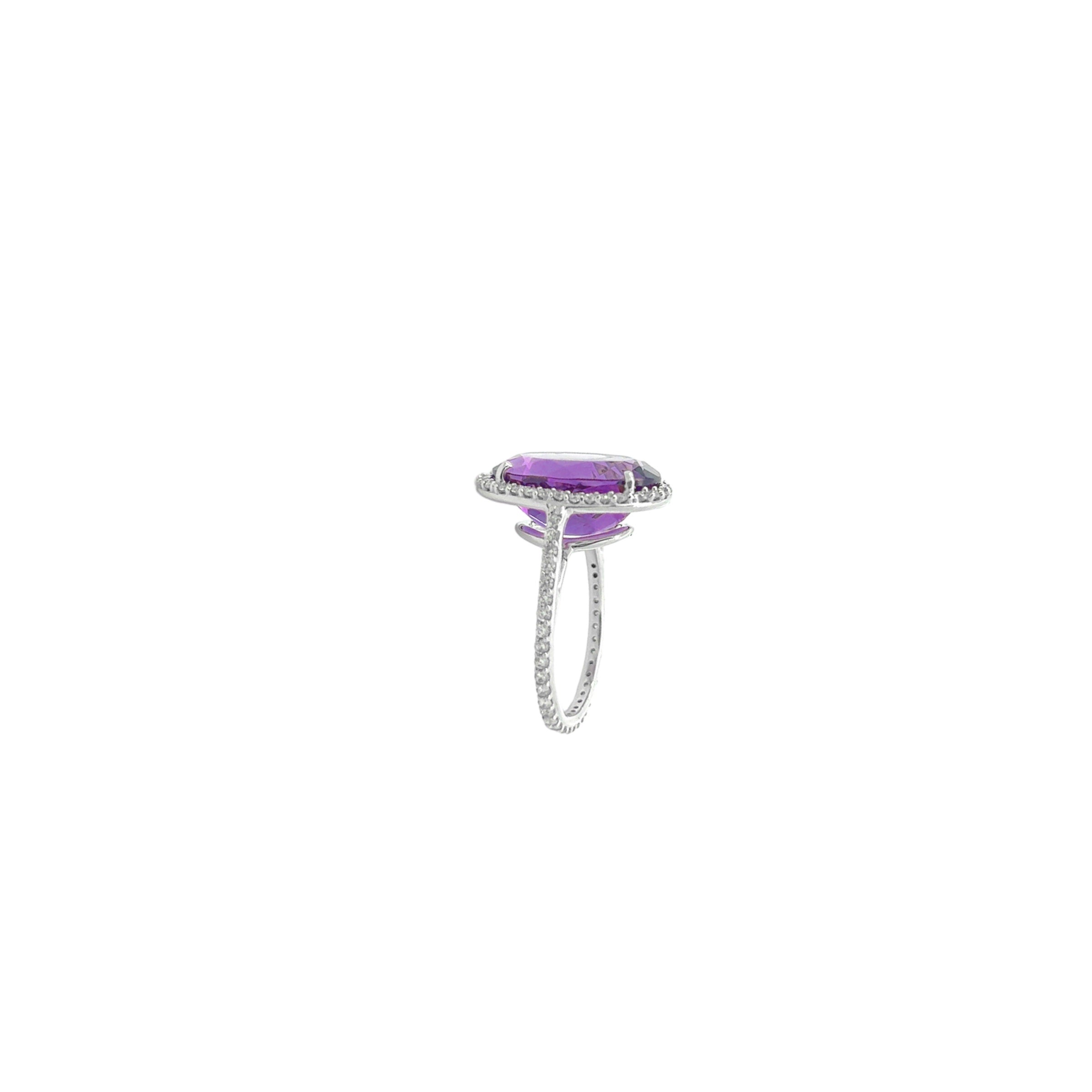 18K Amethyst Ring