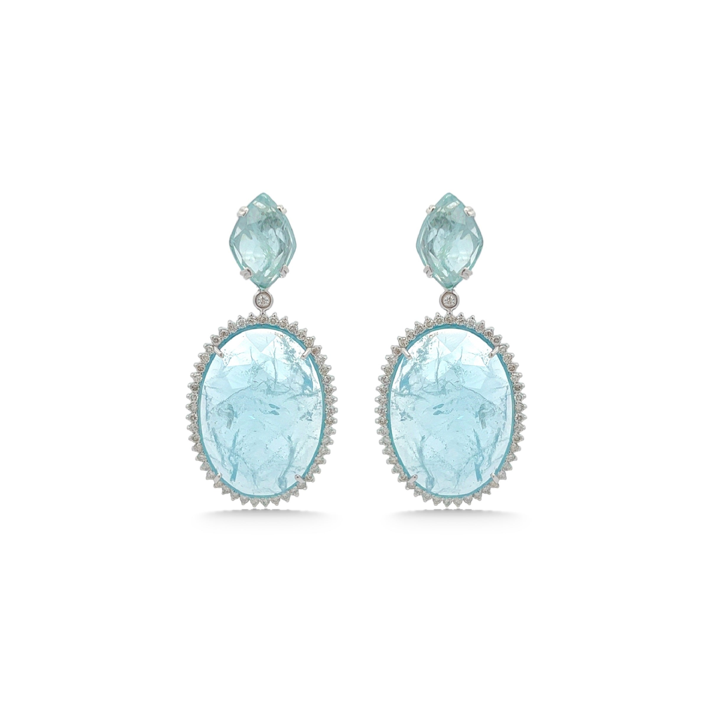 18K Aquamarine Earrings