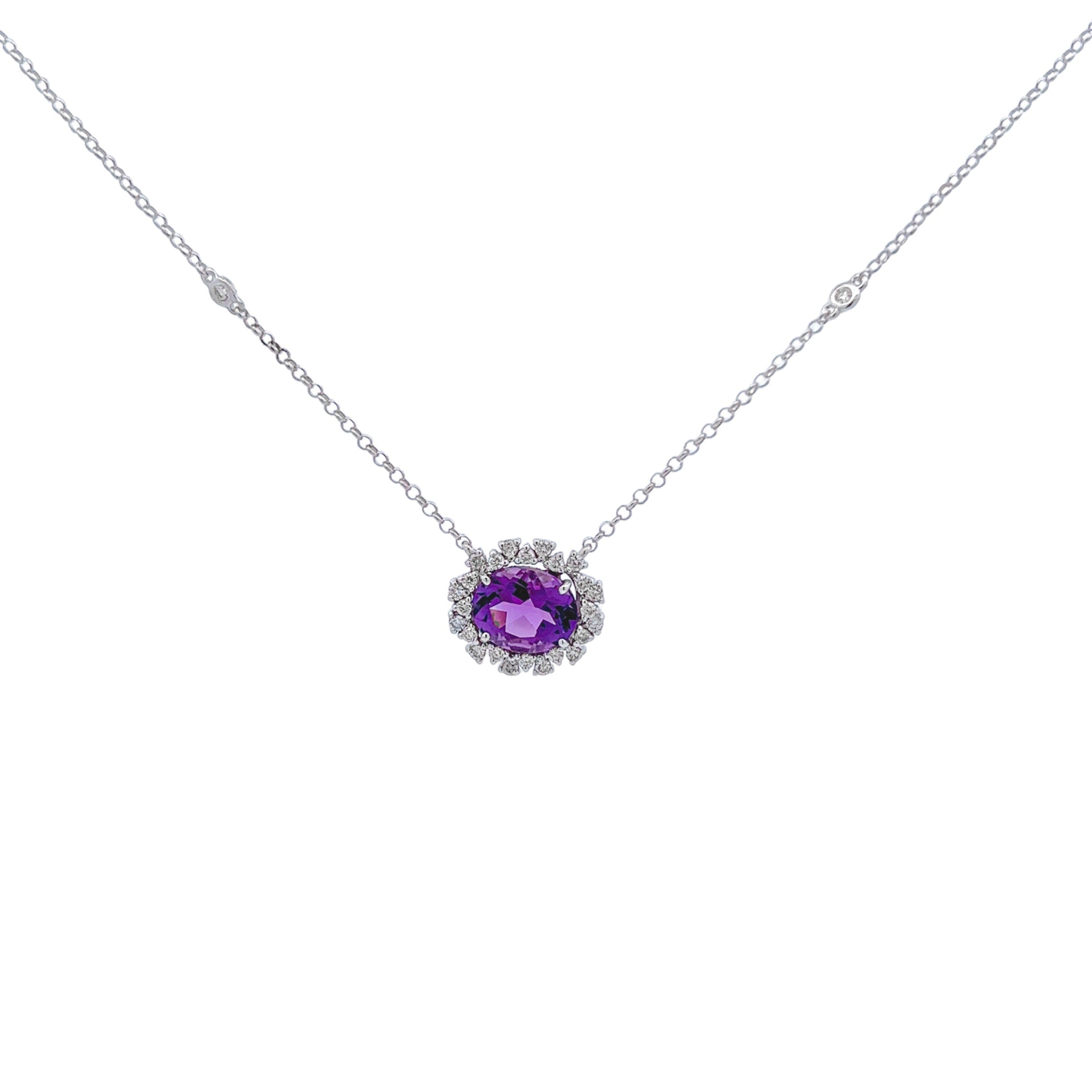 18K Amethyst Necklace