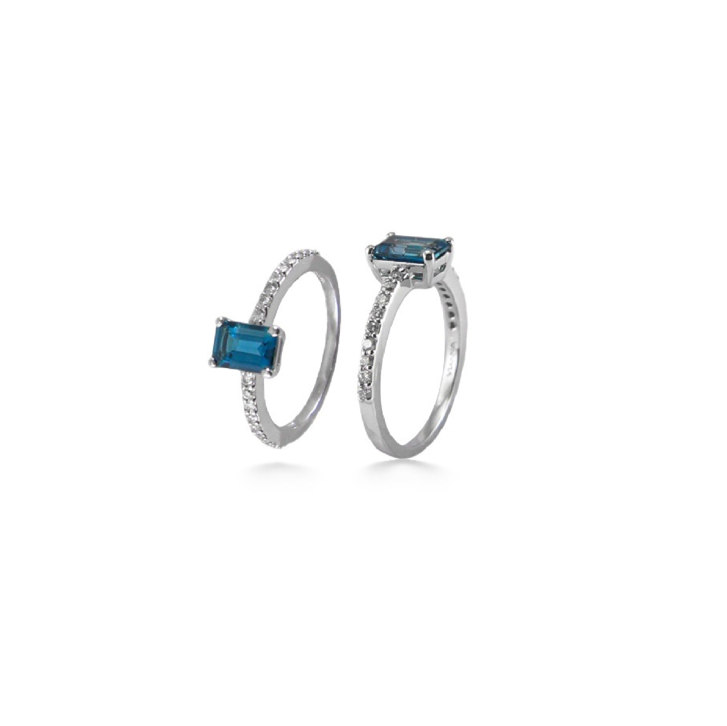 18K London Blue Topaz Ring