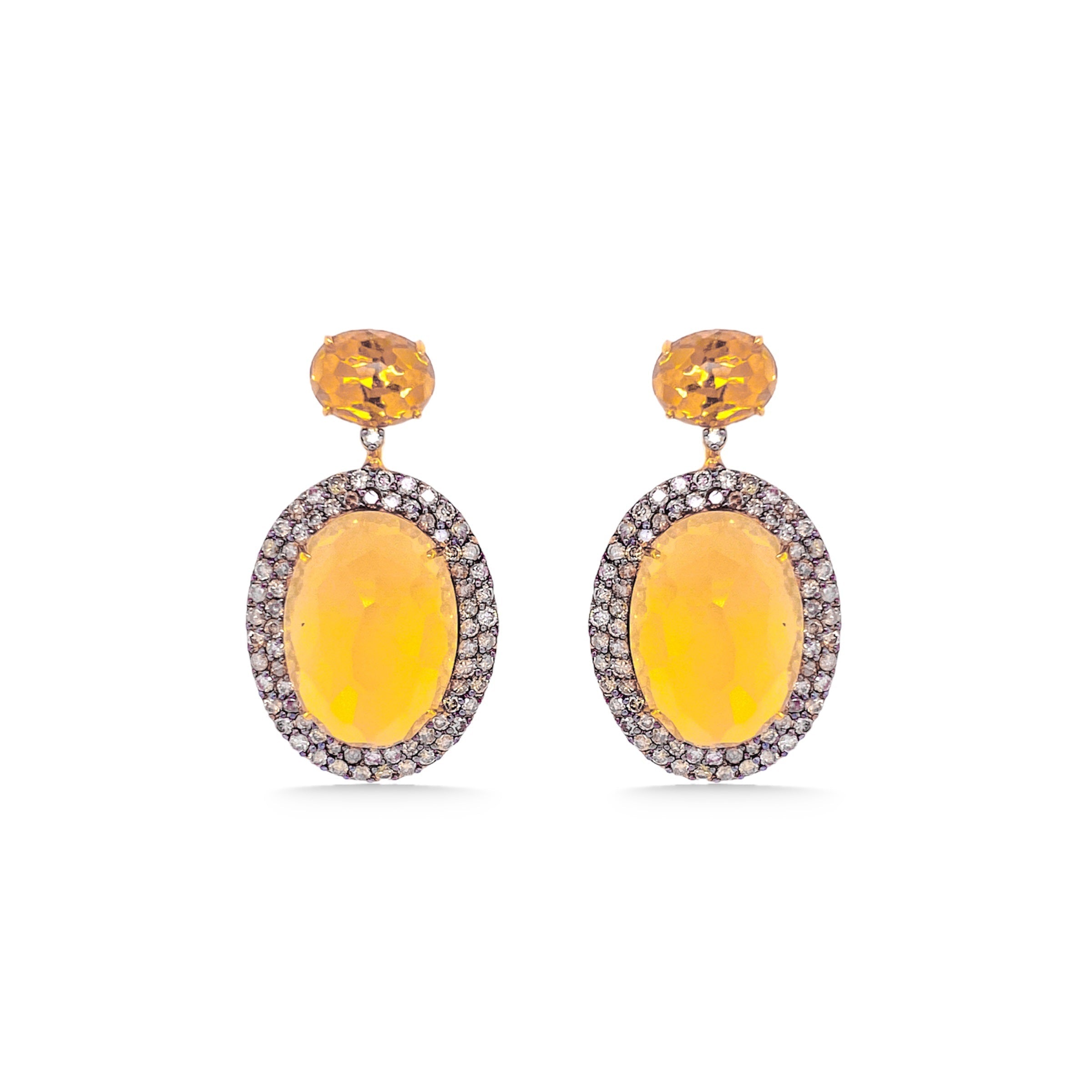 18K Citrine Earrings