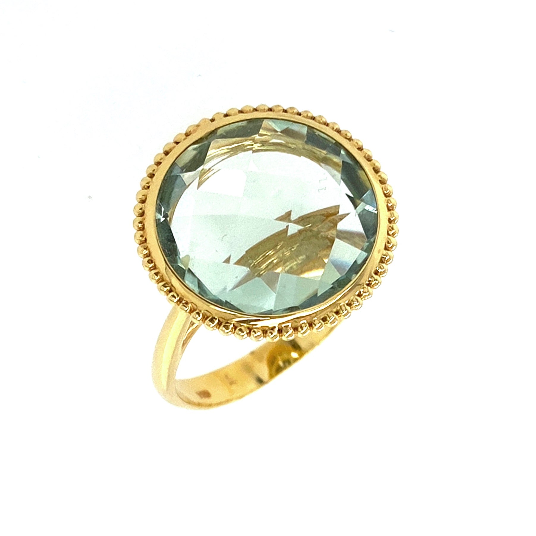 18K Prasiolite Ring