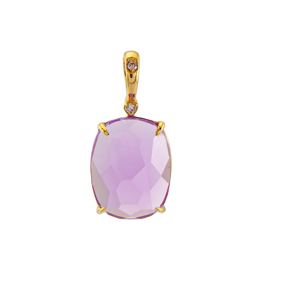 18K Amethyst Pendant