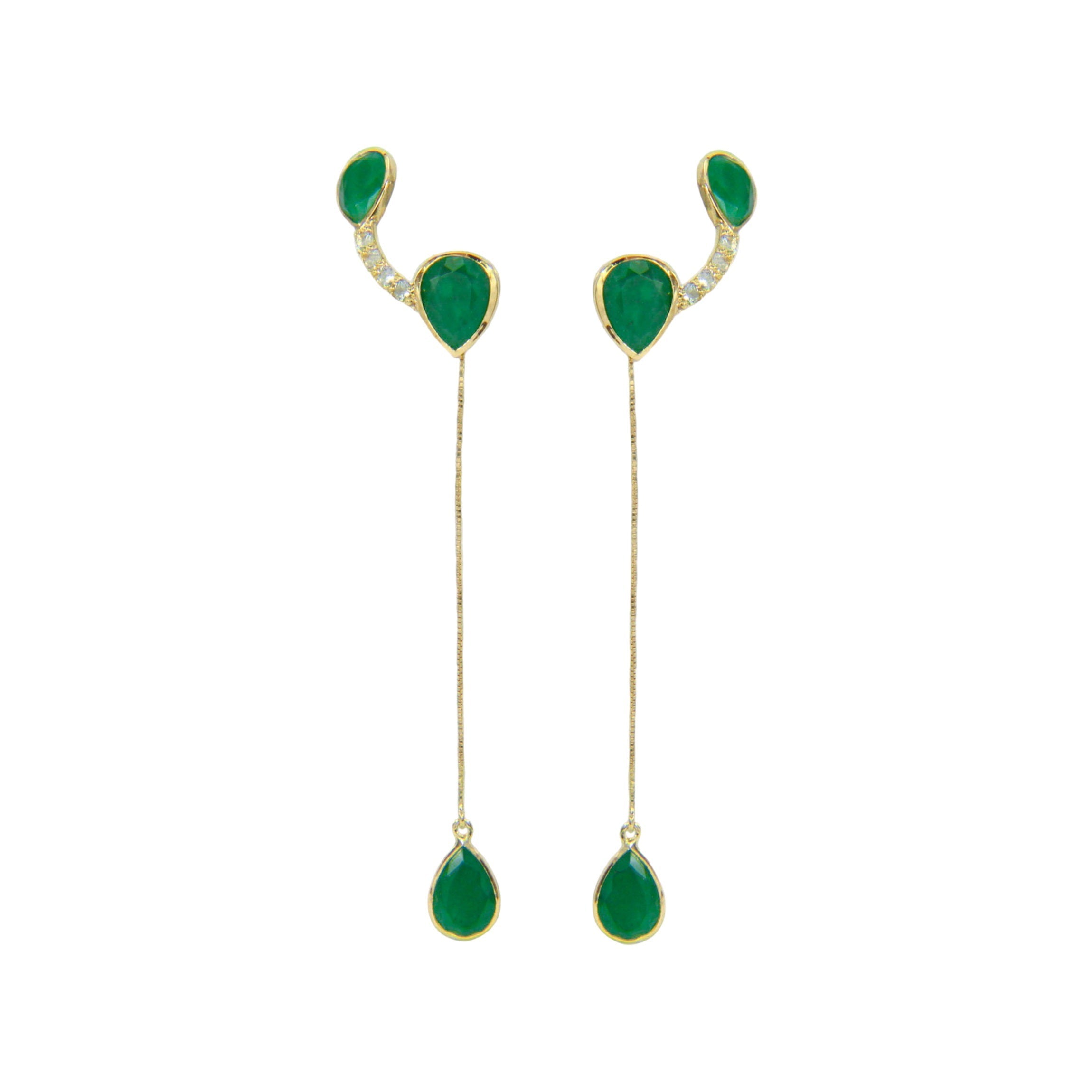 18K Emerald Earrings